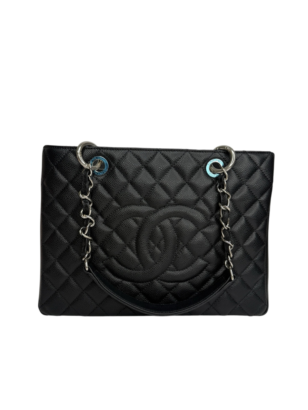 Chanel Black Caviar Grand Shopping Tote SHW T9288