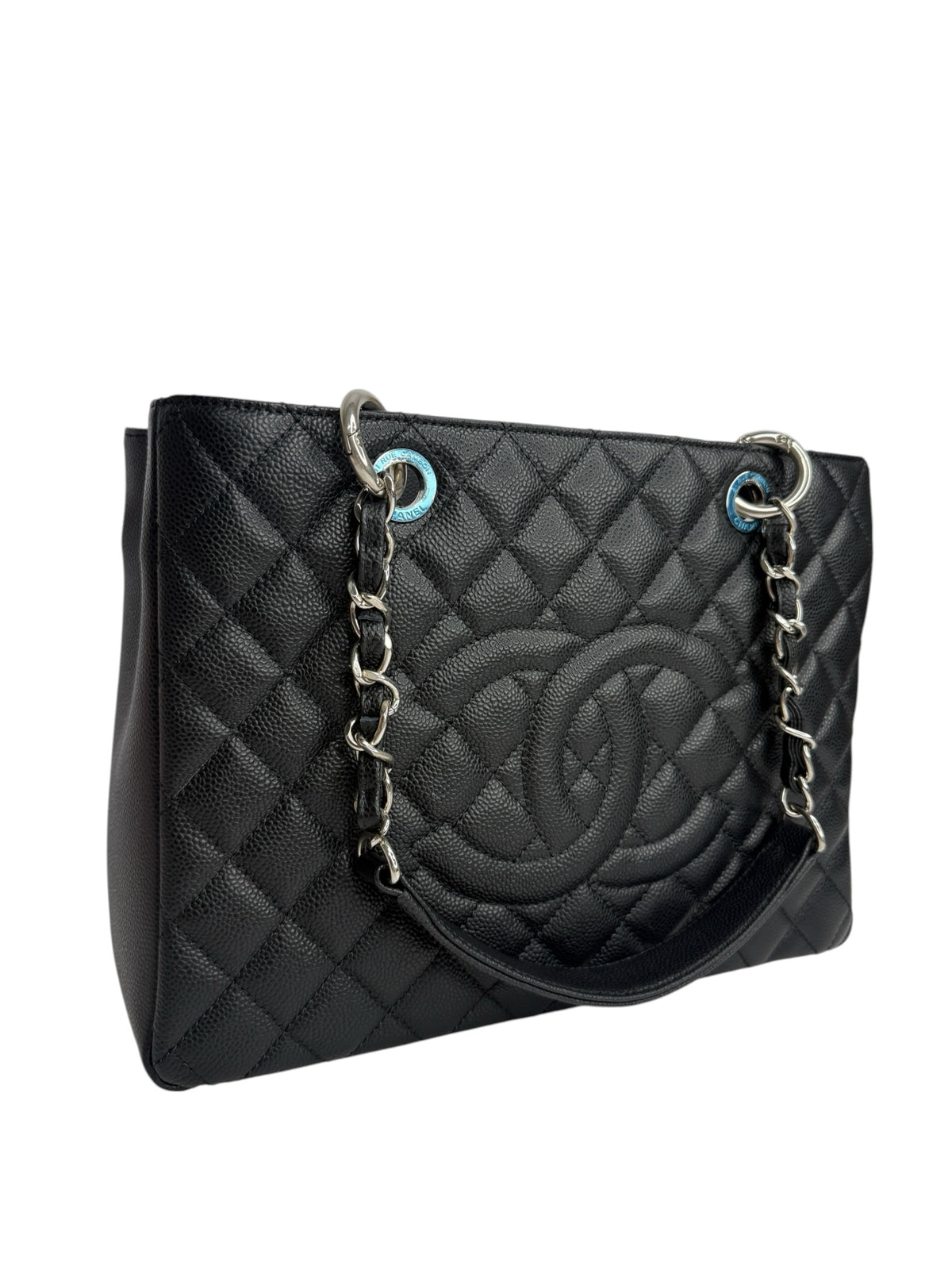 Chanel Black Caviar Grand Shopping Tote SHW T9288