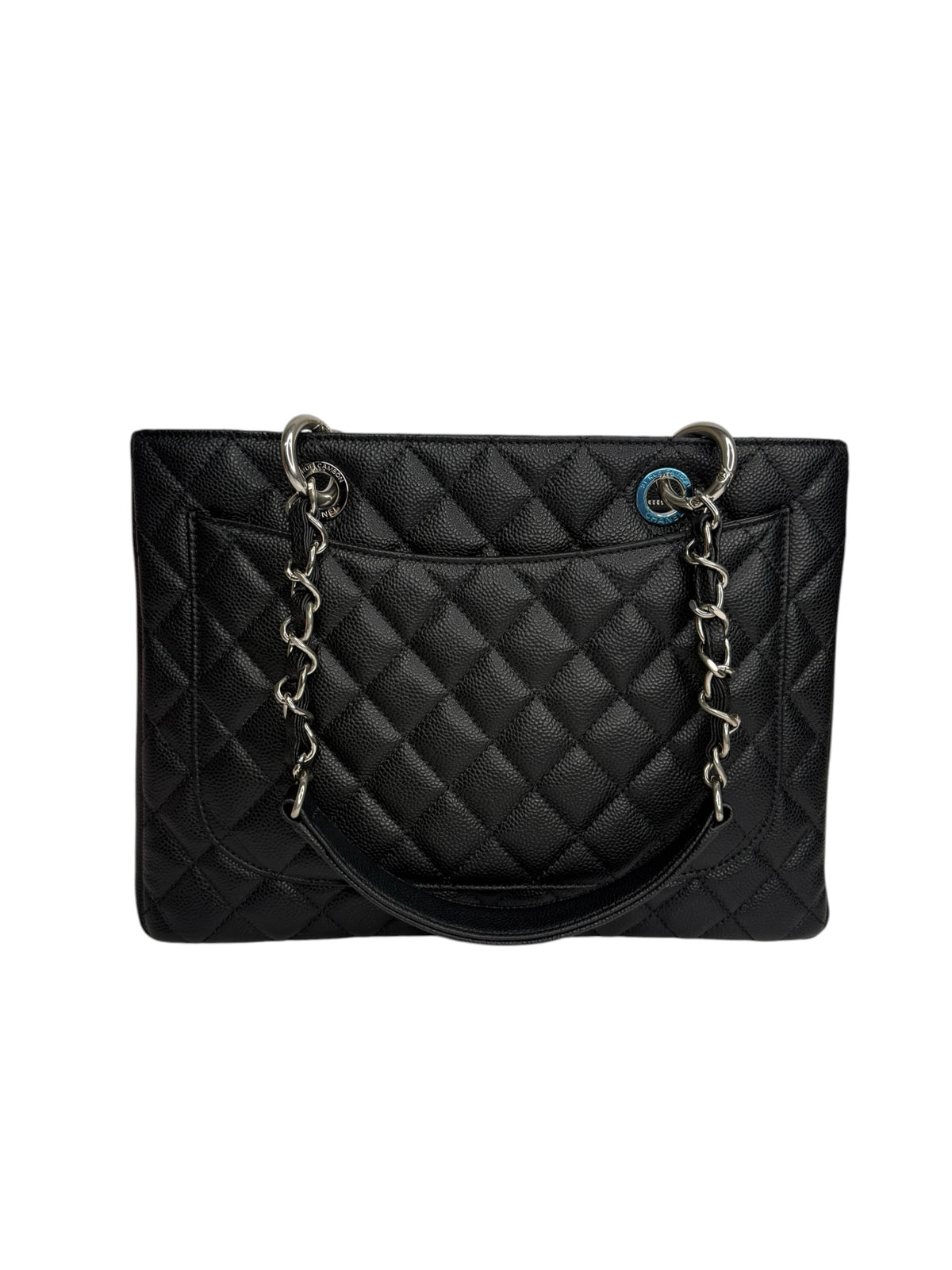 Chanel Black Caviar Grand Shopping Tote SHW T9288