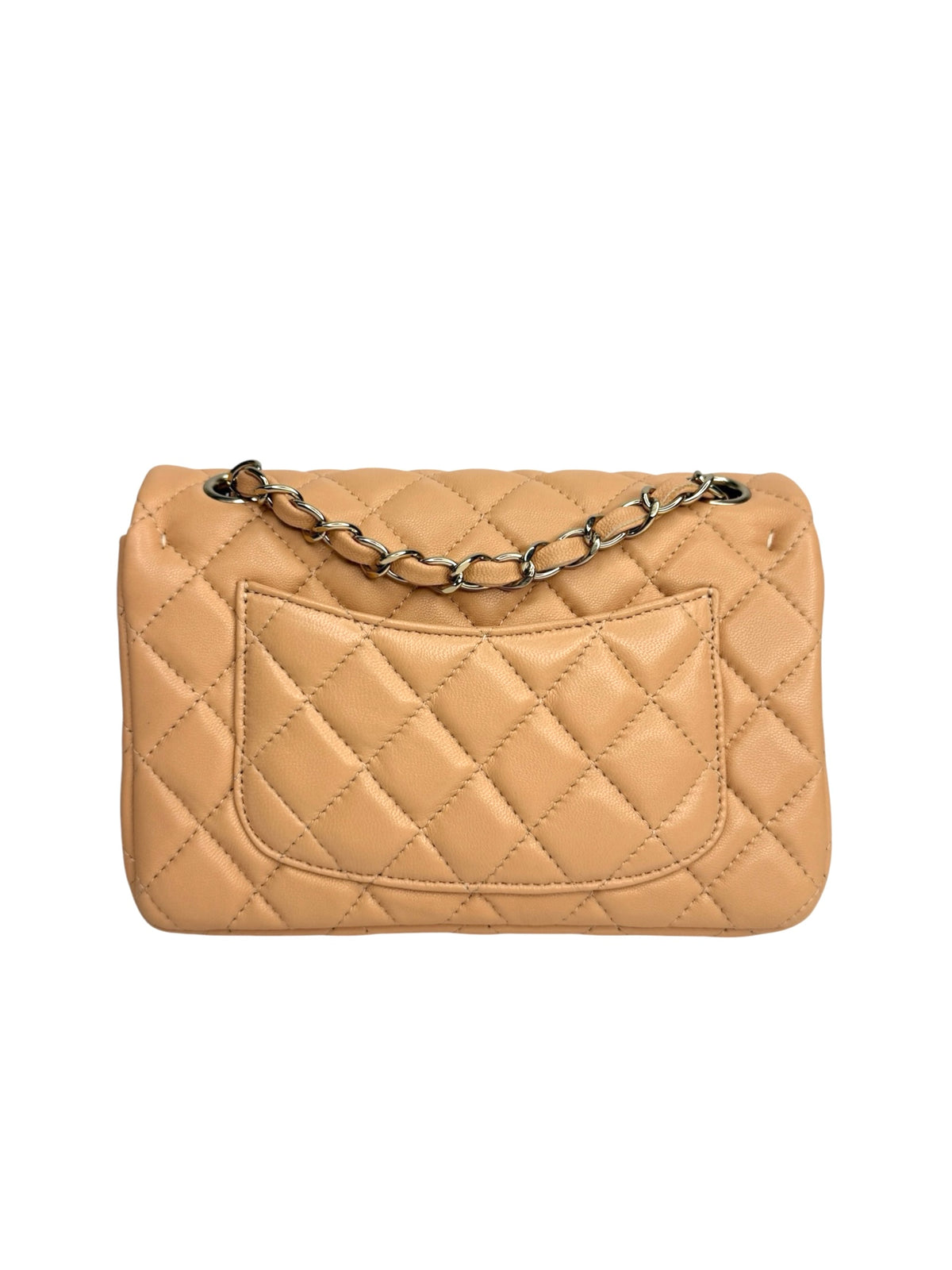 Chanel Mini Tan Lambskin Classic Flap T9284