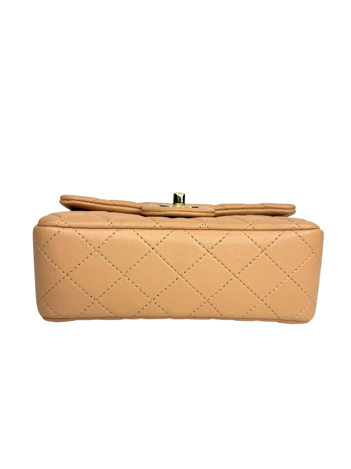 Chanel Mini Tan Lambskin Classic Flap T9284