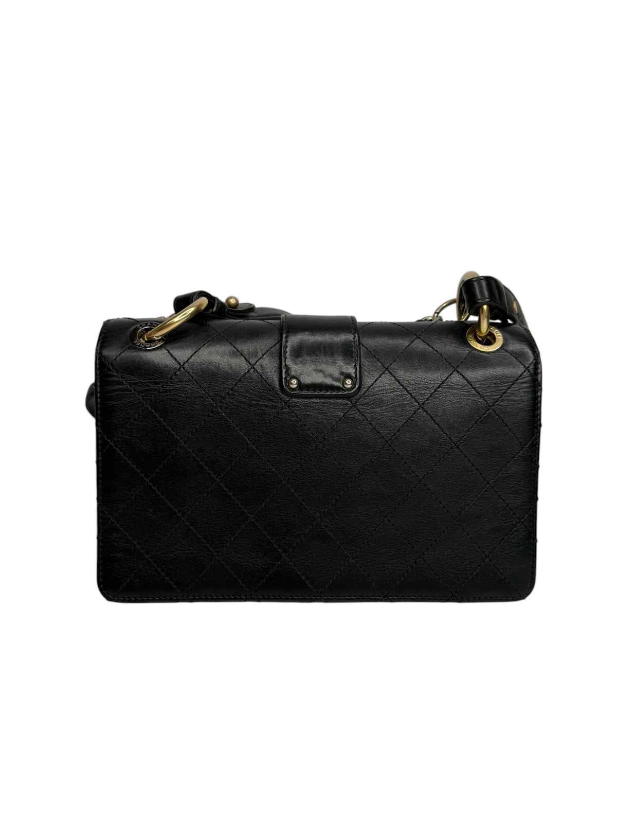 Chanel Black Calfskin Multi-Chain Flap Bag T9285