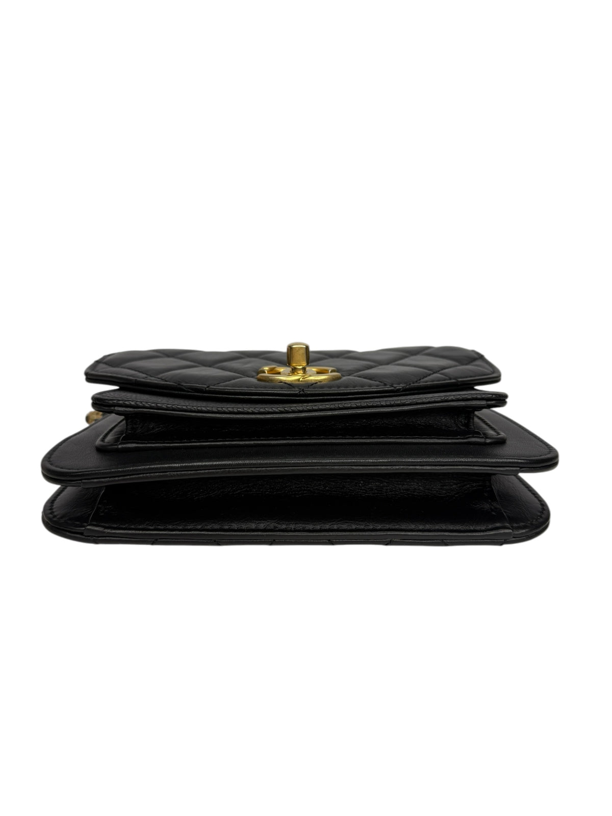 Chanel Black Top Handle Chain Flap T9292