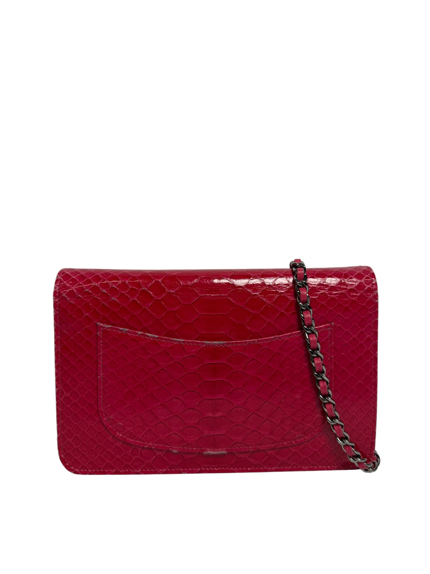 Chanel pink python woc