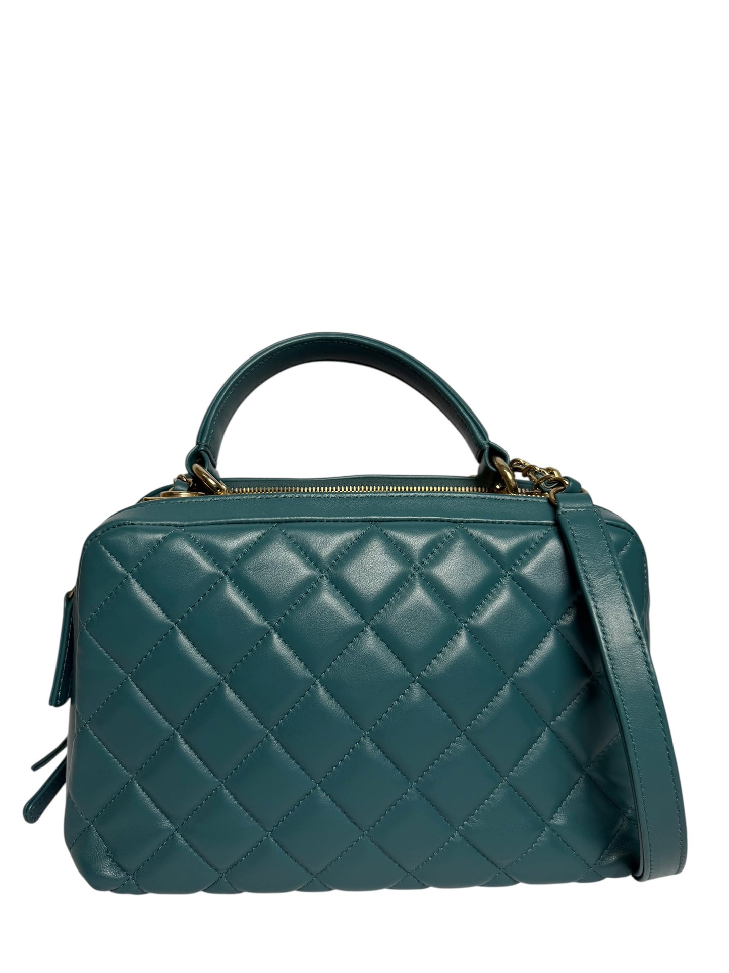 Chanel trendy blue top handle