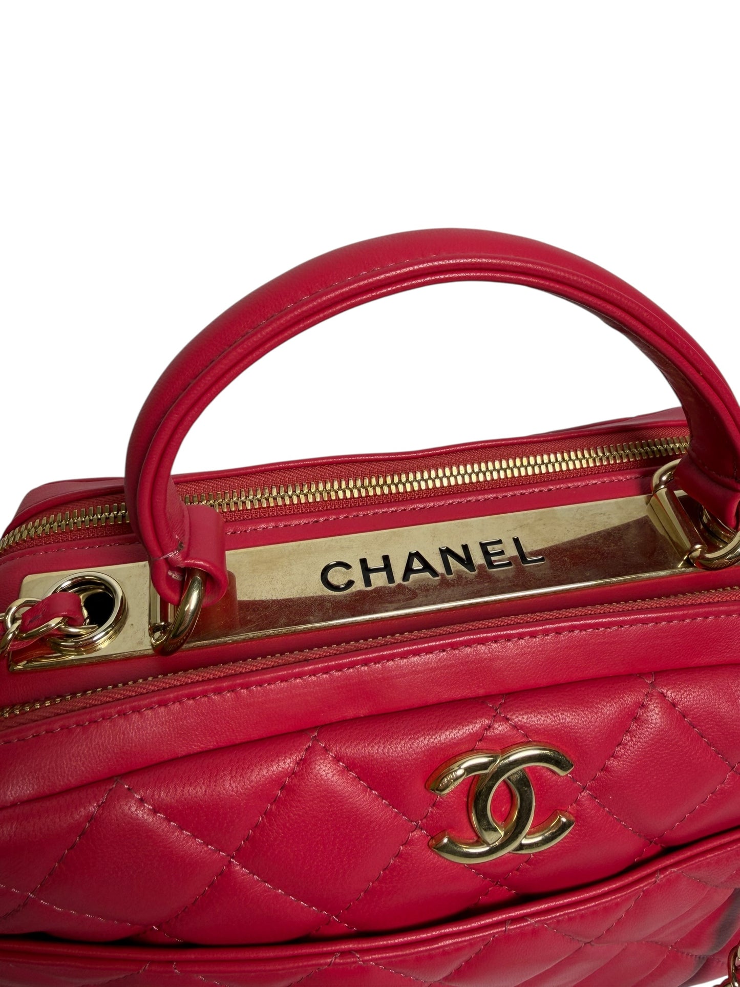 Chanel trendy red bowler