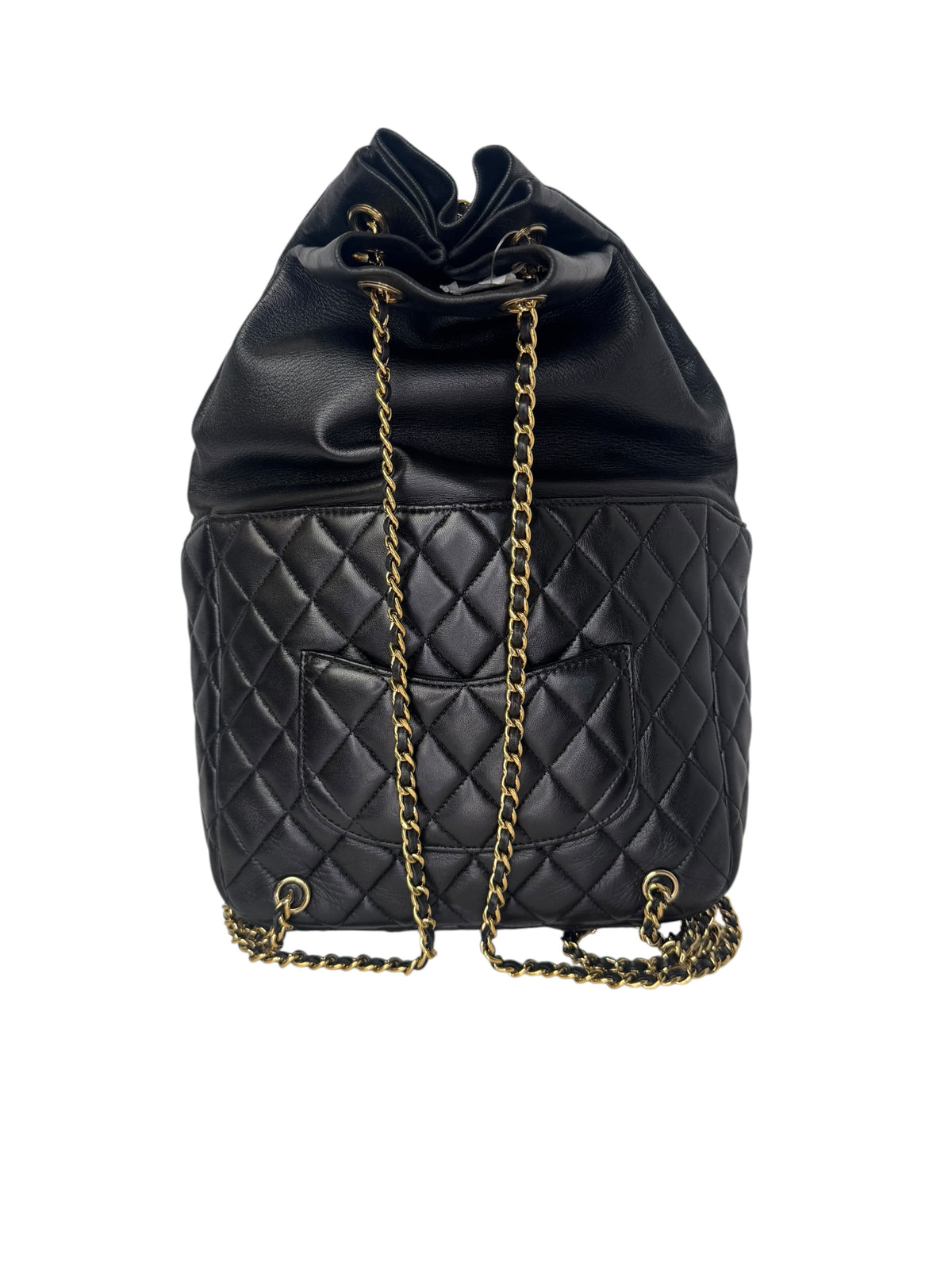 Chanel Large Black Lambskin In Seoul Flap Backpack T8389