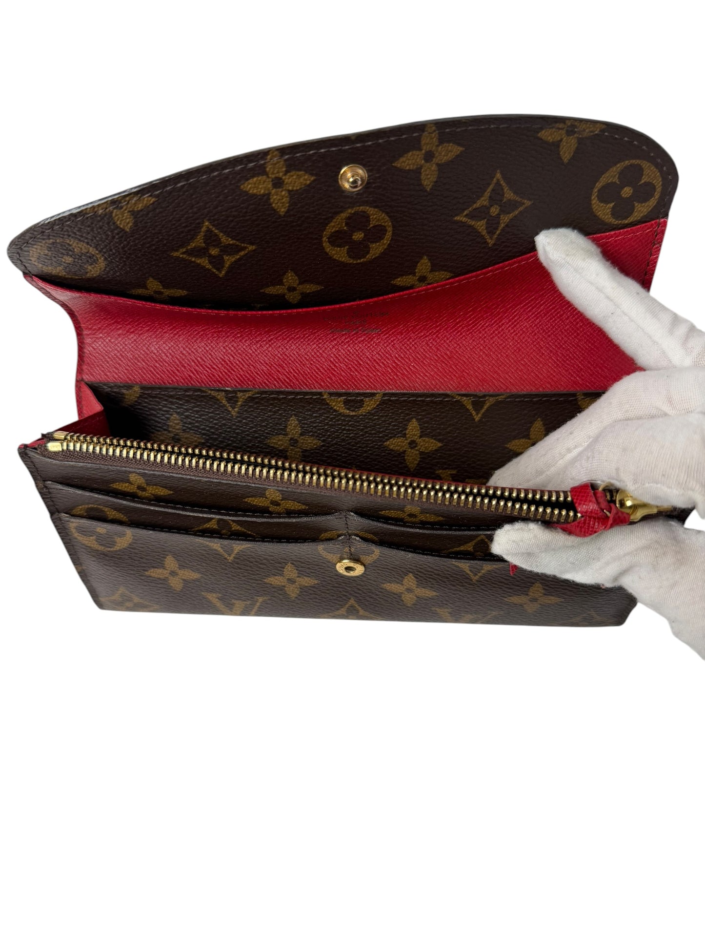 Louis Vuitton Monogram Button Flap Wallet T7490