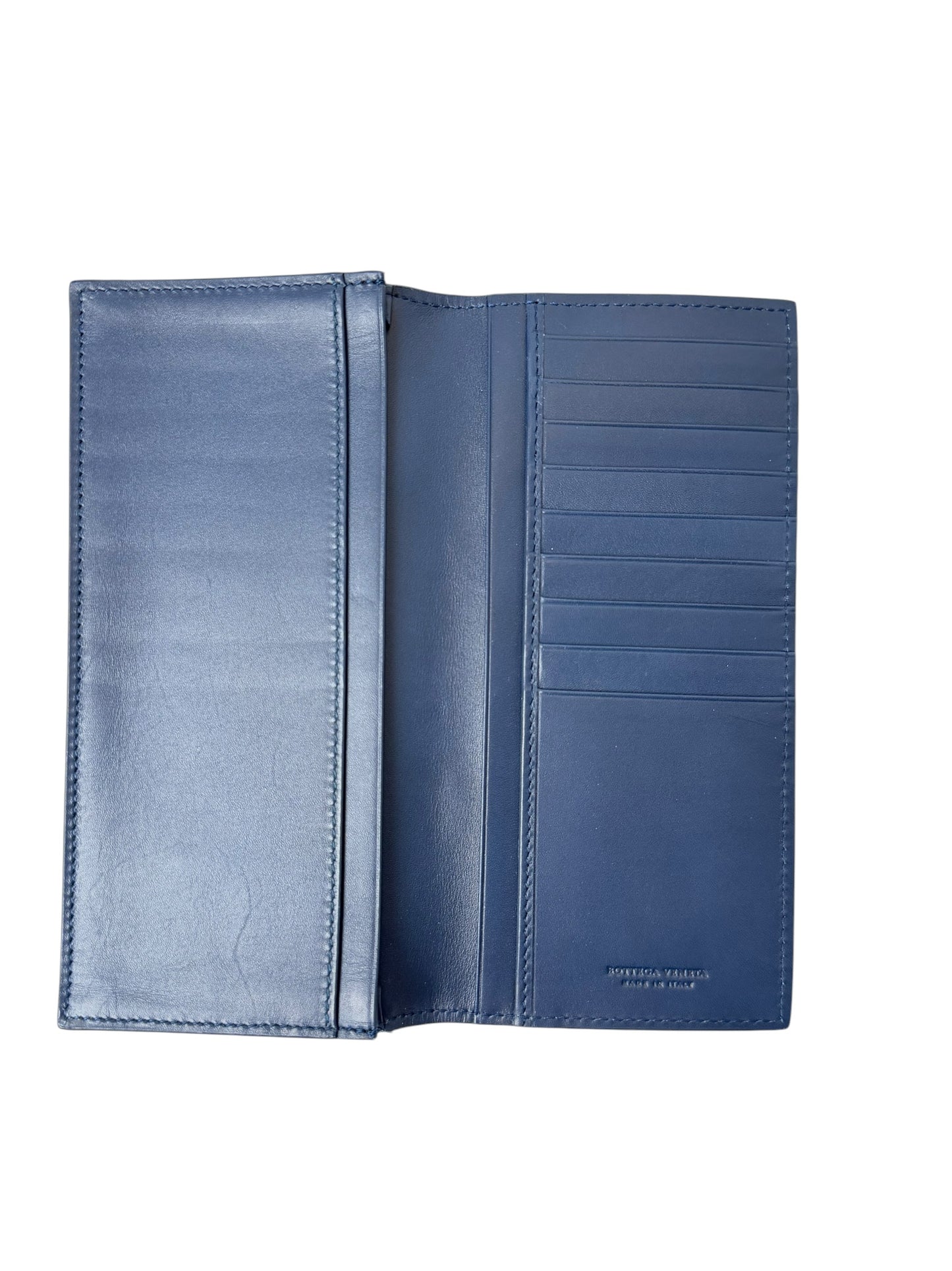 Bottega Venetta fold wallet blue T8130