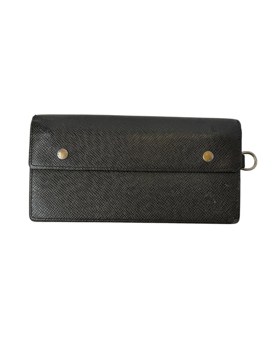 Louis Vuitton Black Button Fold Wallet T3347