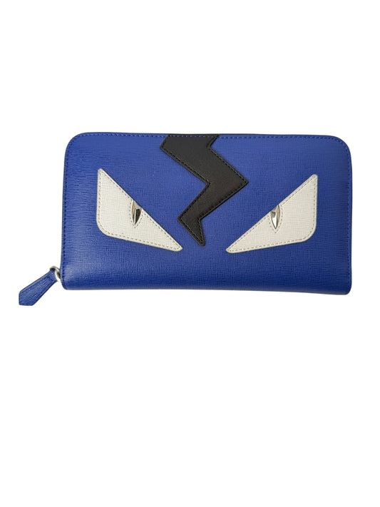 Fendi Blue Monster Zip Wallet T4180