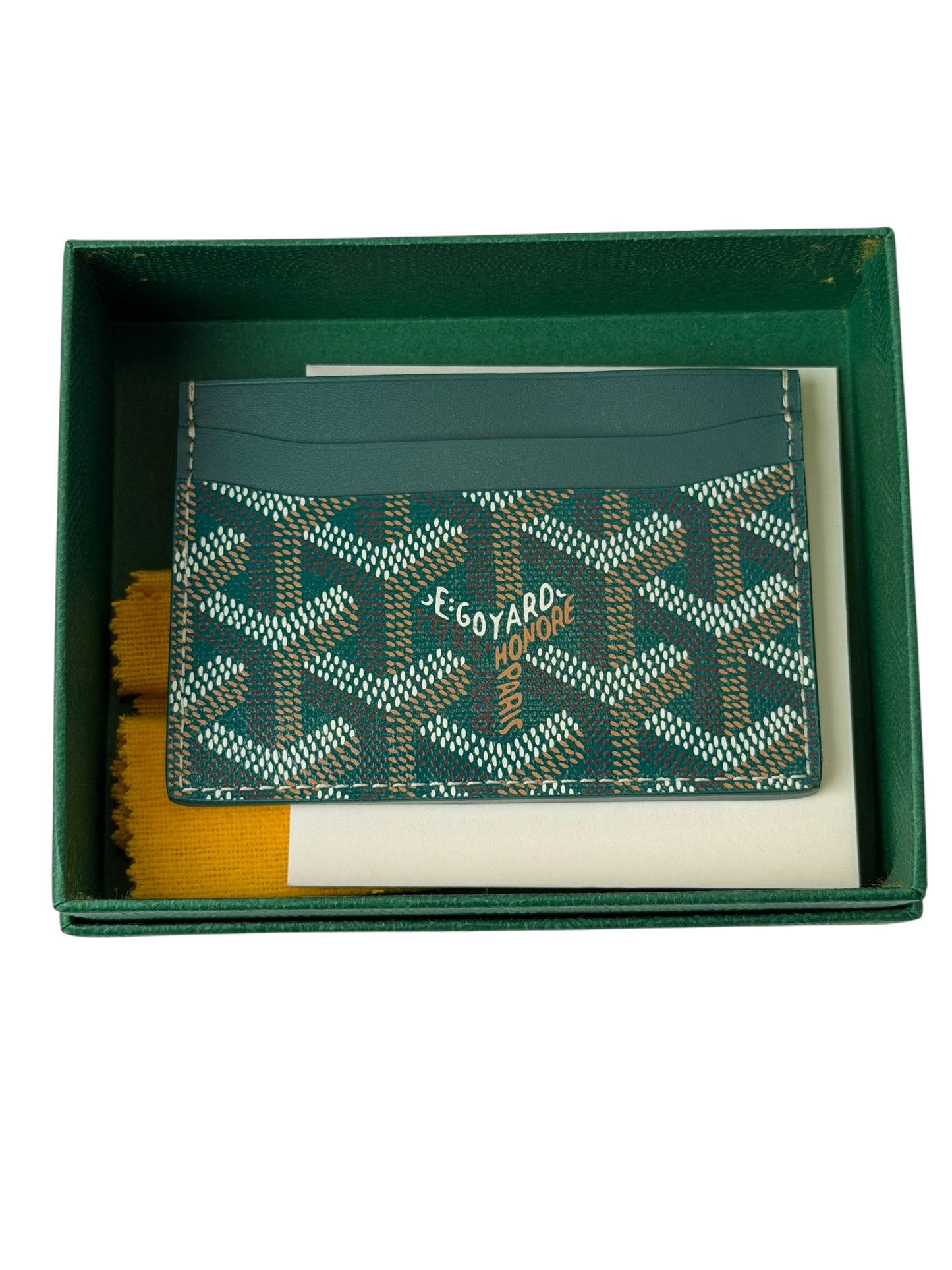 Goyard green card case new in box T8220
