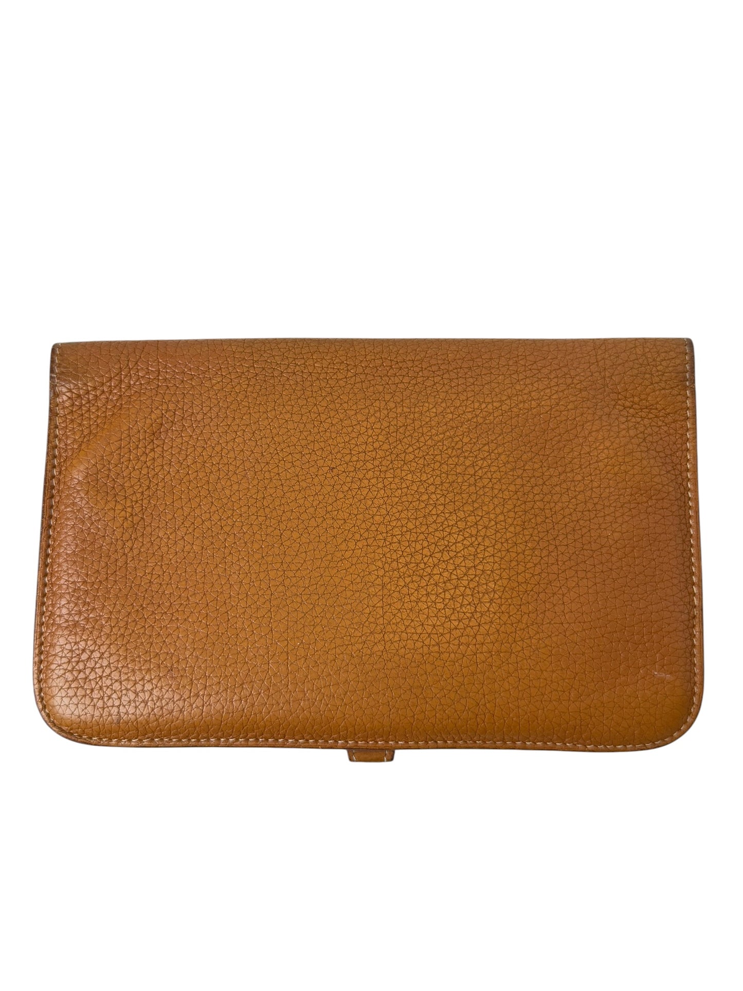 Hermes Dogon brown fold wallet clutch T5800
