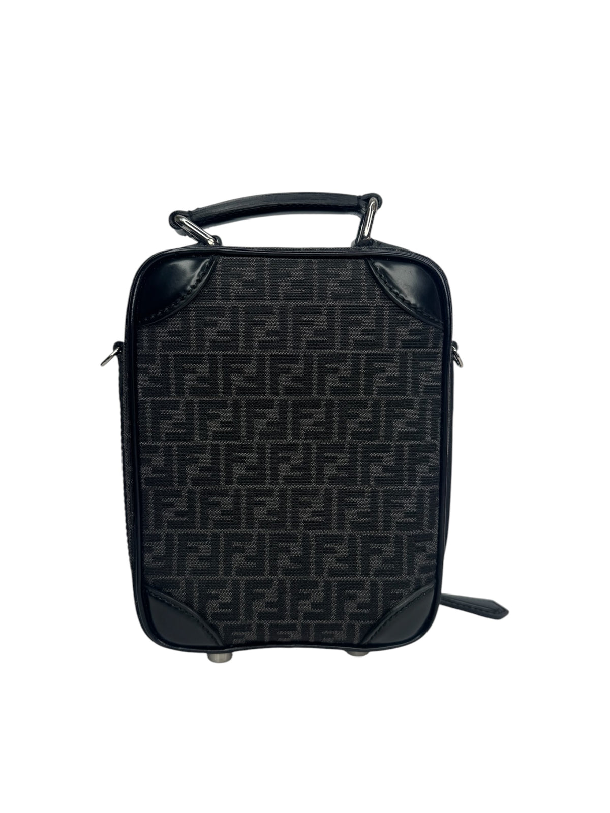 Fendi FF Jacquard Mini Trolley Black T9152