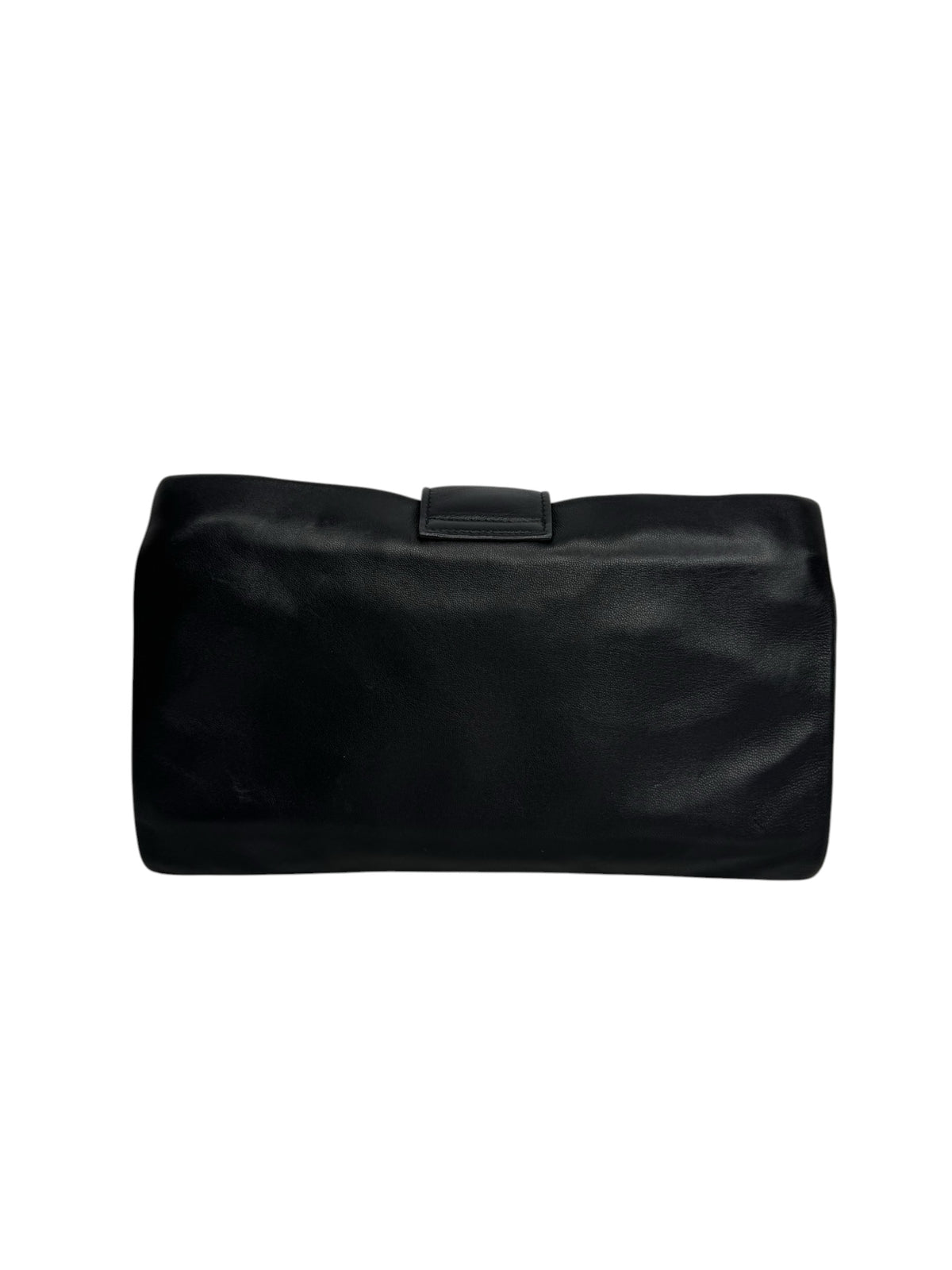 Chanel Black Accordion Globe Clutch T9347