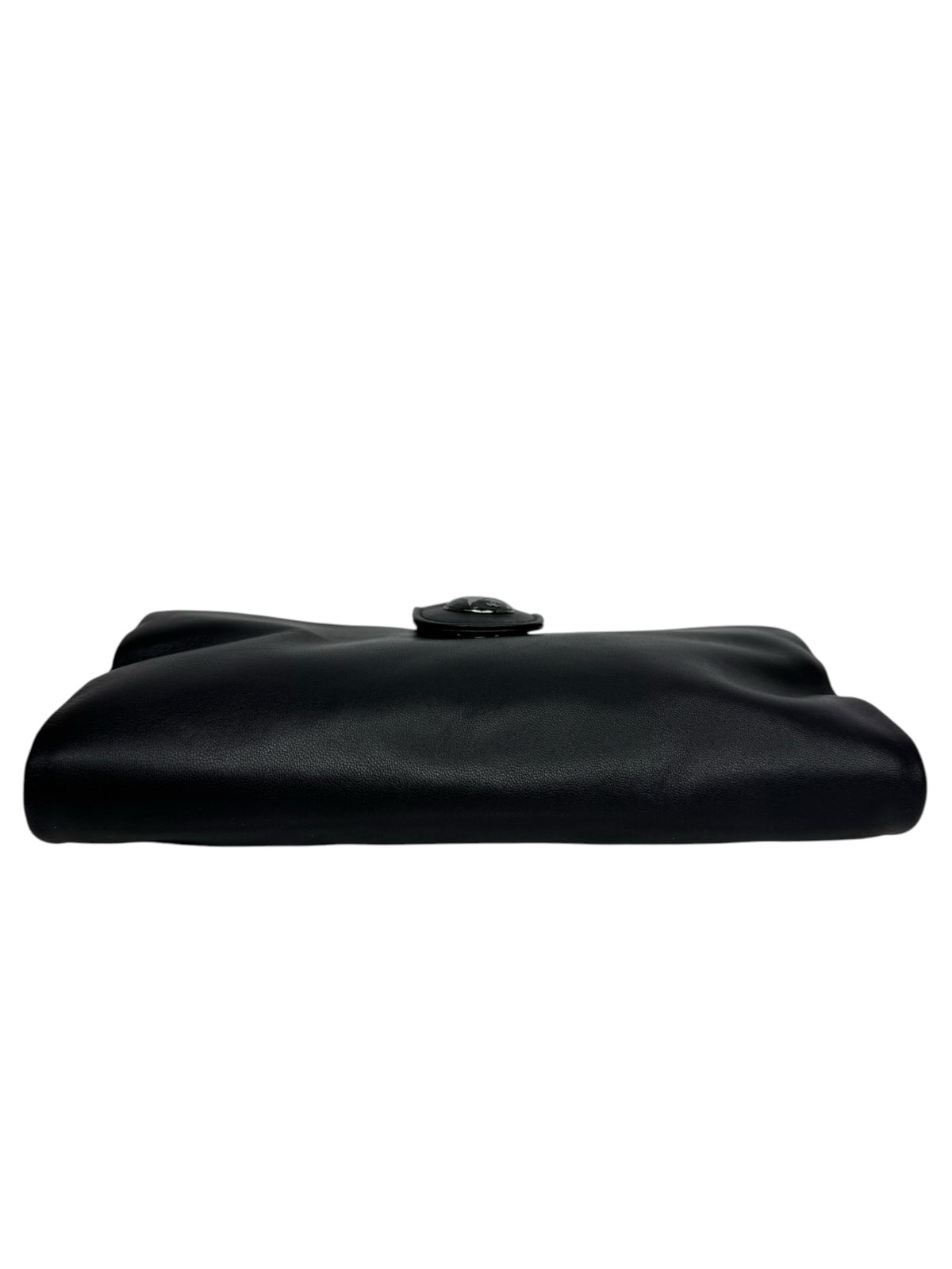 Chanel Black Accordion Globe Clutch T9347
