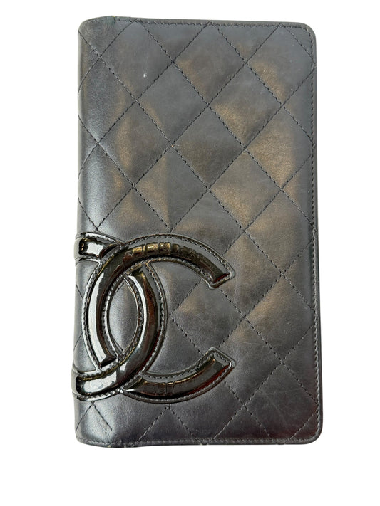Chanel Black Cambon Flap Wallet T7696