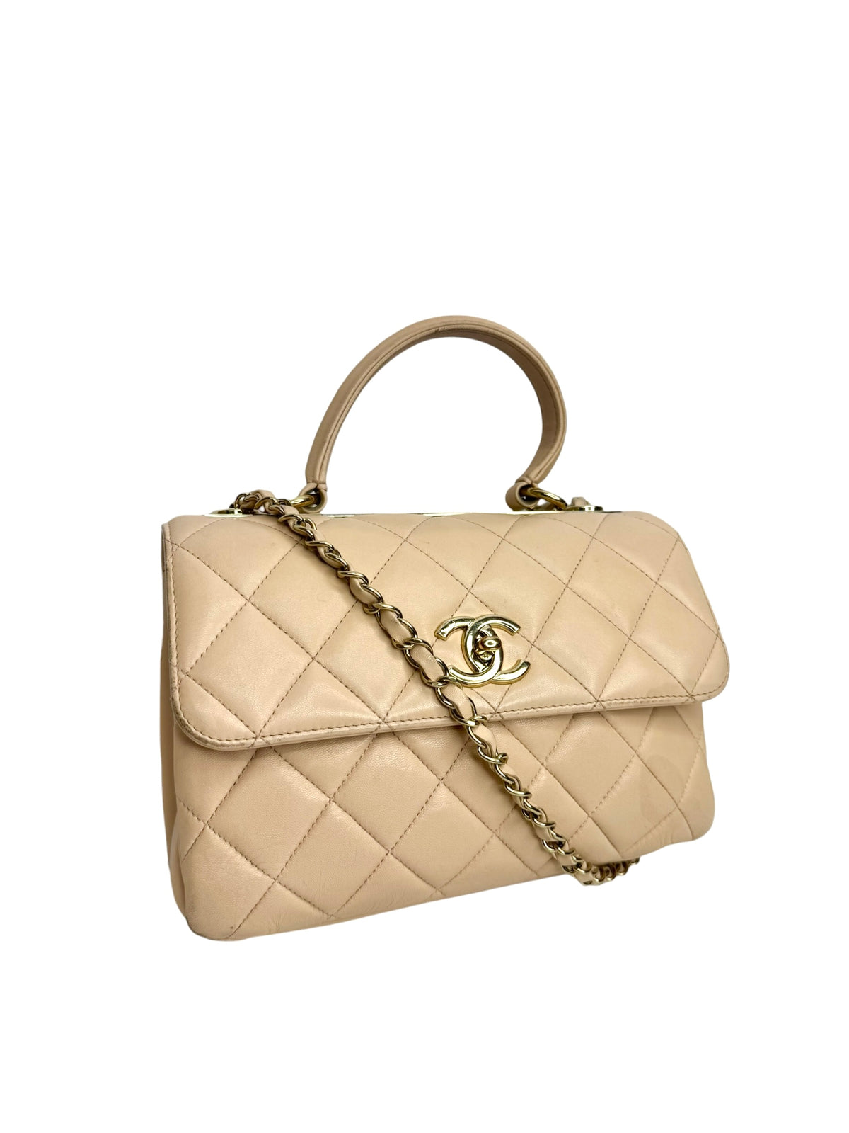 Chanel Small Beige Top Handle Trendy CC T9364