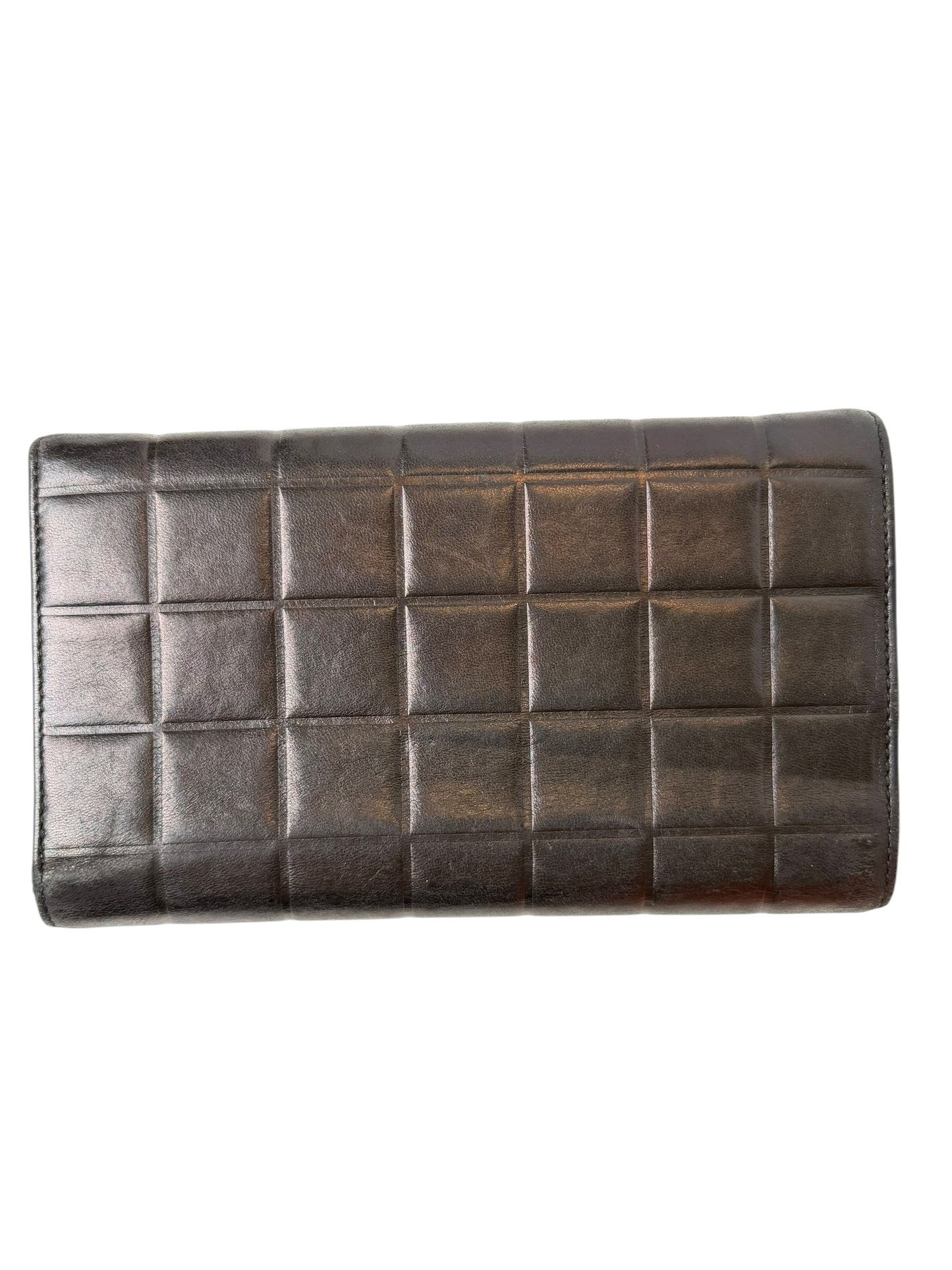 Chanel Black Chocolate Bar Fold Wallet T5907