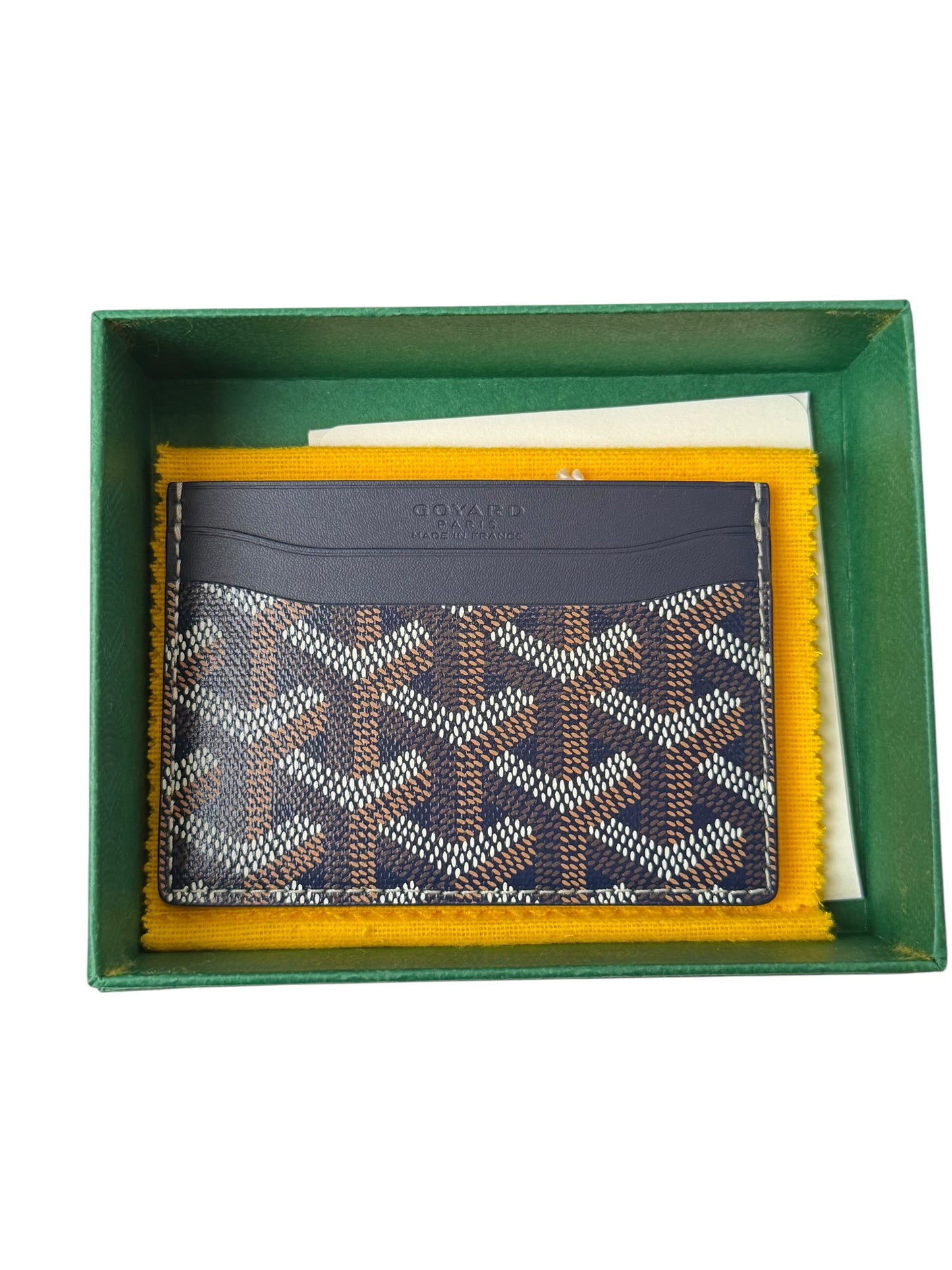 Goyard Navy Card Case NWT T8220