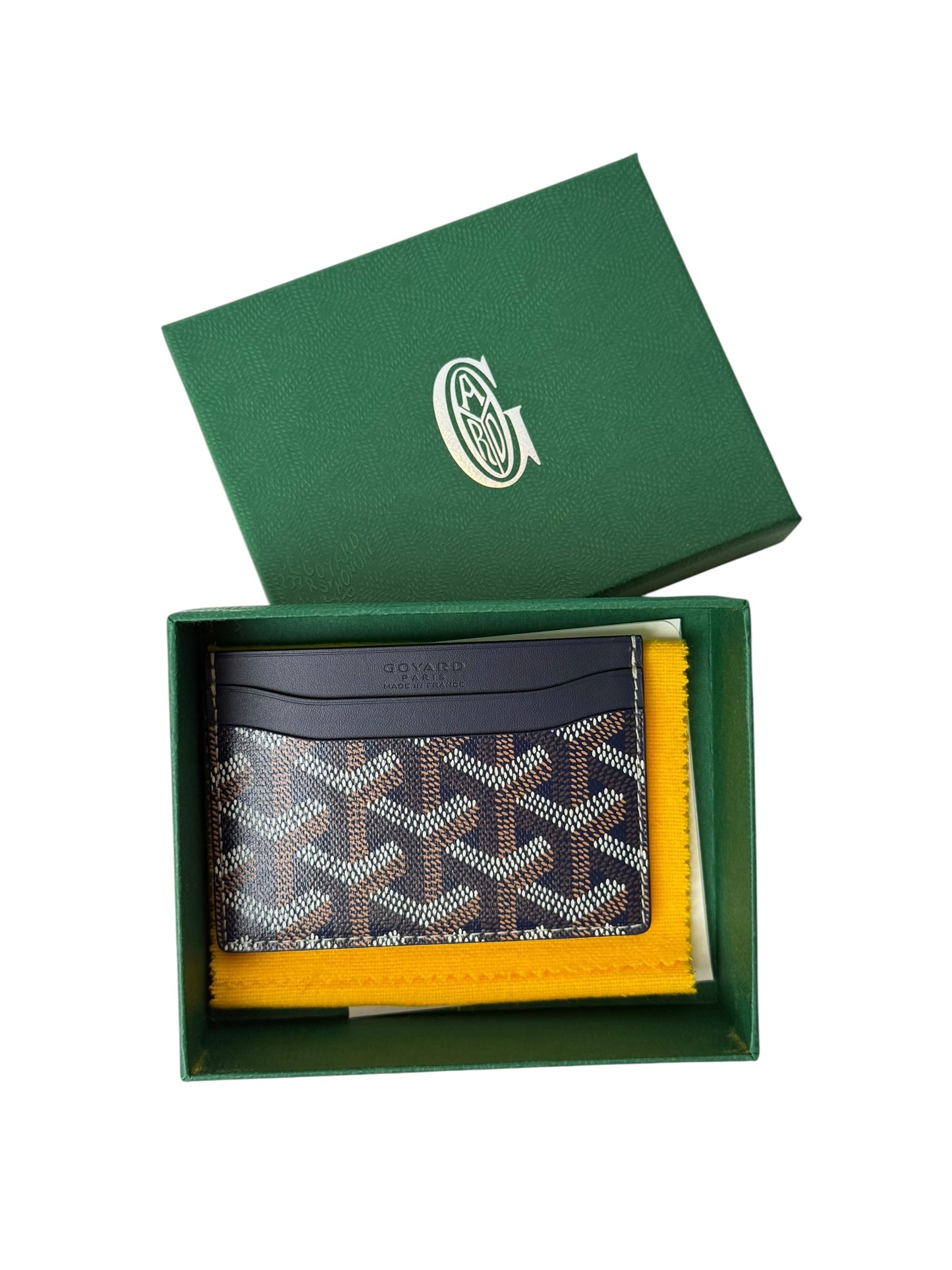 Goyard Navy Card Case NWT T8220
