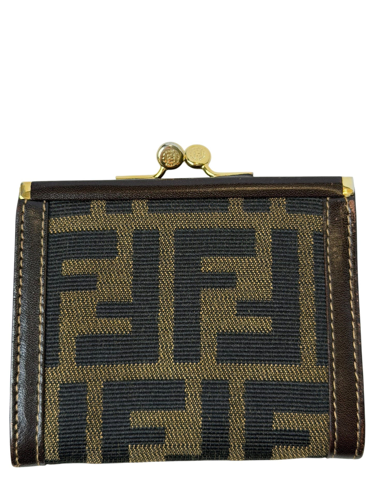 Fendi Logo Kisslock Wallet T6638