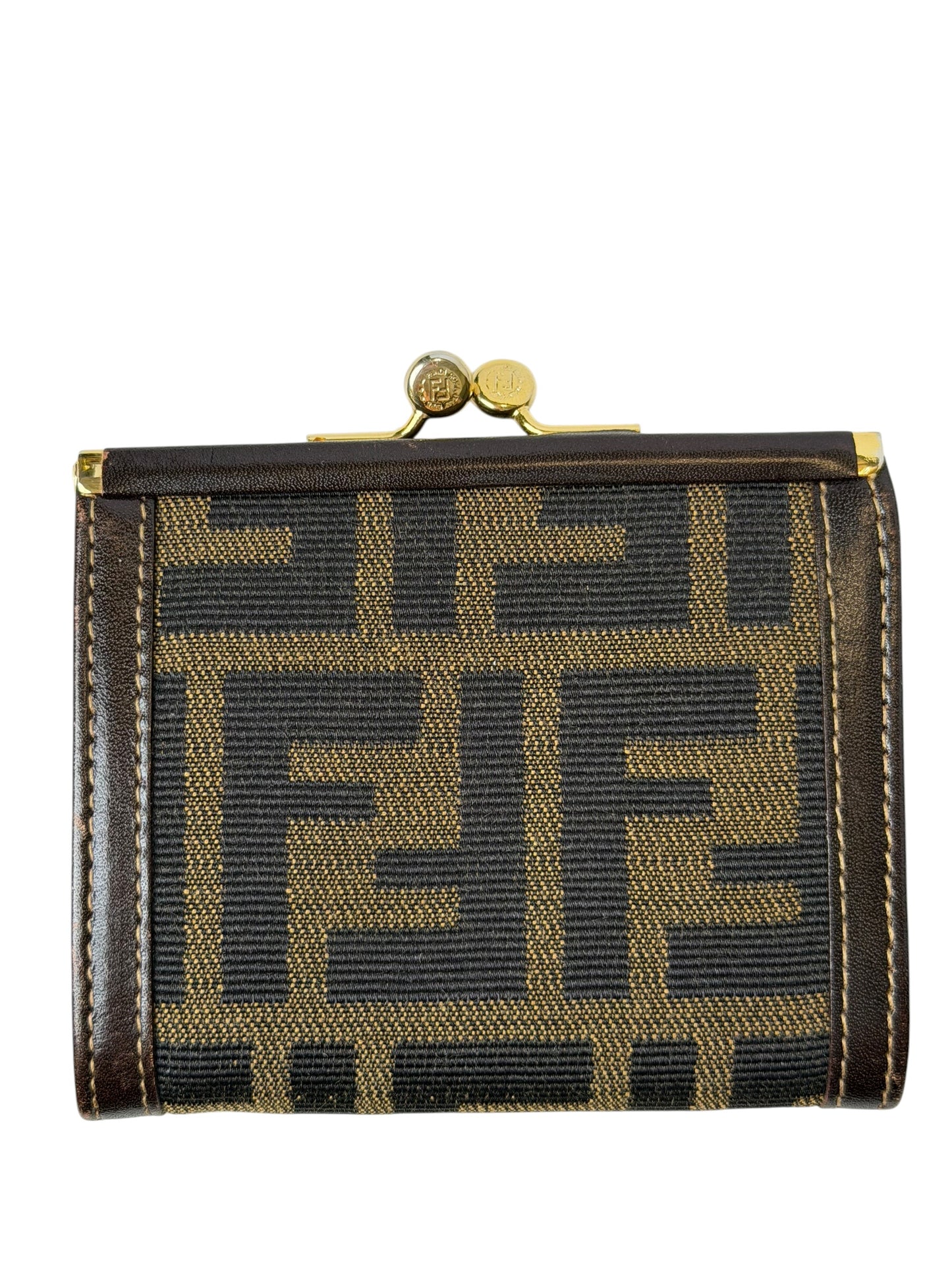 Fendi Logo Kisslock Wallet T6638