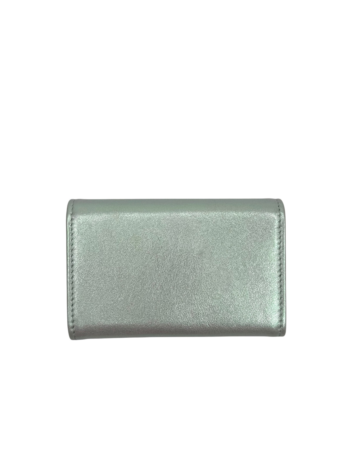 Chanel Blue Iridescent Flap Card Holder T9368