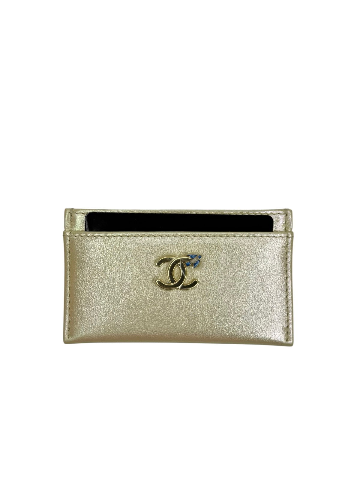 Chanel Yellow Iridescent Card Holder T9367