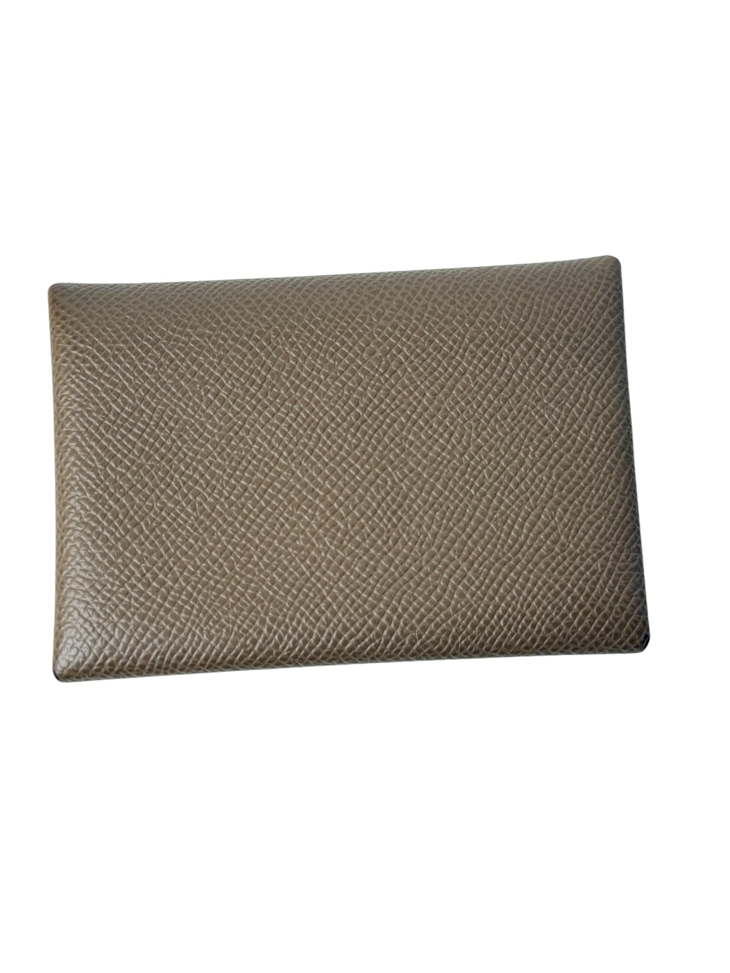 Hermes Calvi Pouch Wallet Etoupe T6575