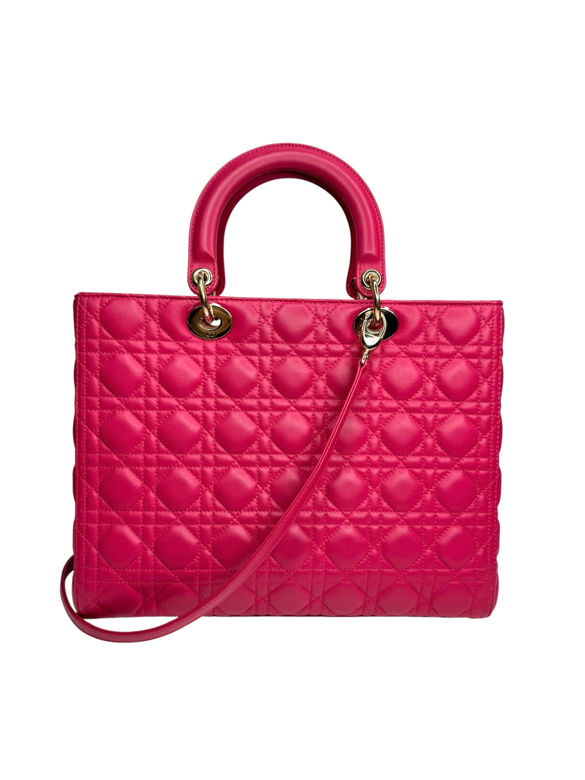 Dior Large Pink Lambskin Lady Dior T9339
