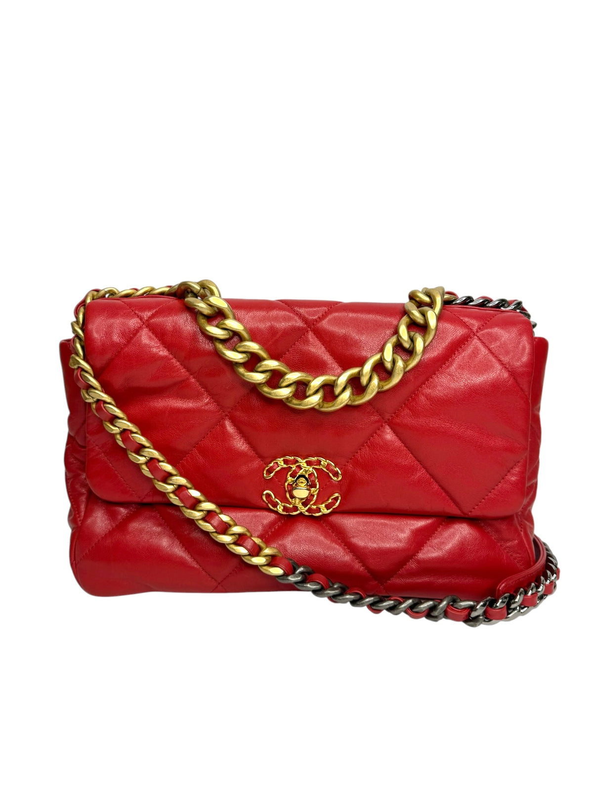 Chanel Large Red 19 Flap T9337