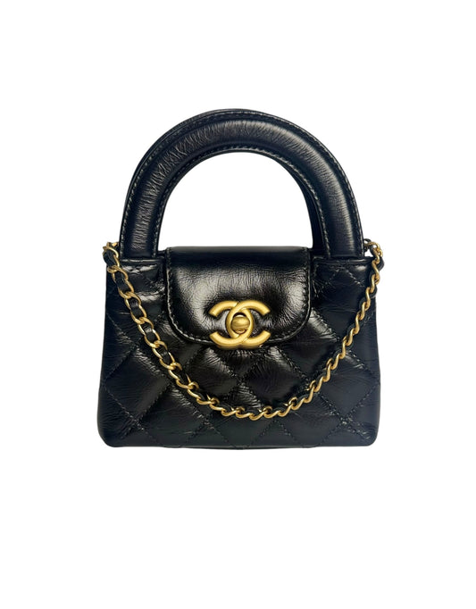 Chanel Mini Kelly Shopping Bag Black T7961