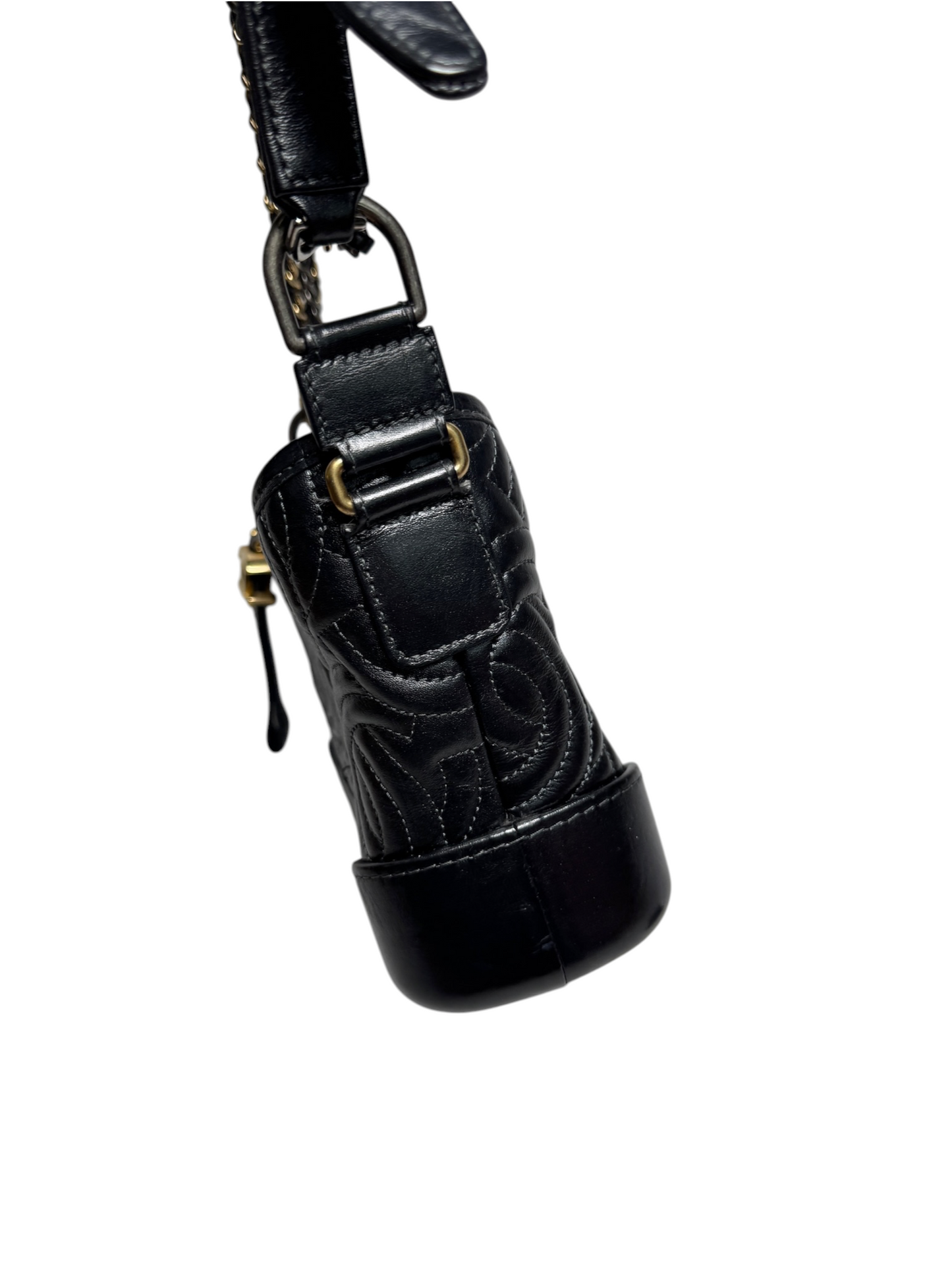 Chanel CC Quilted Small Black Gabrielle Hobo Bag T8324