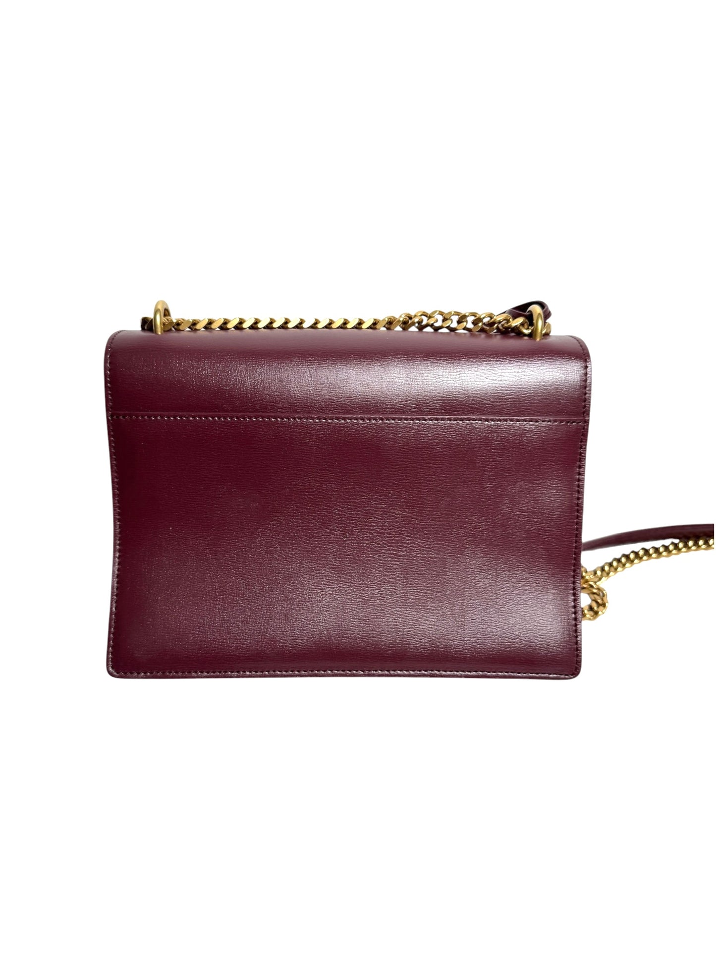 Saint Laurent Burgundy Leather Sunset T8325