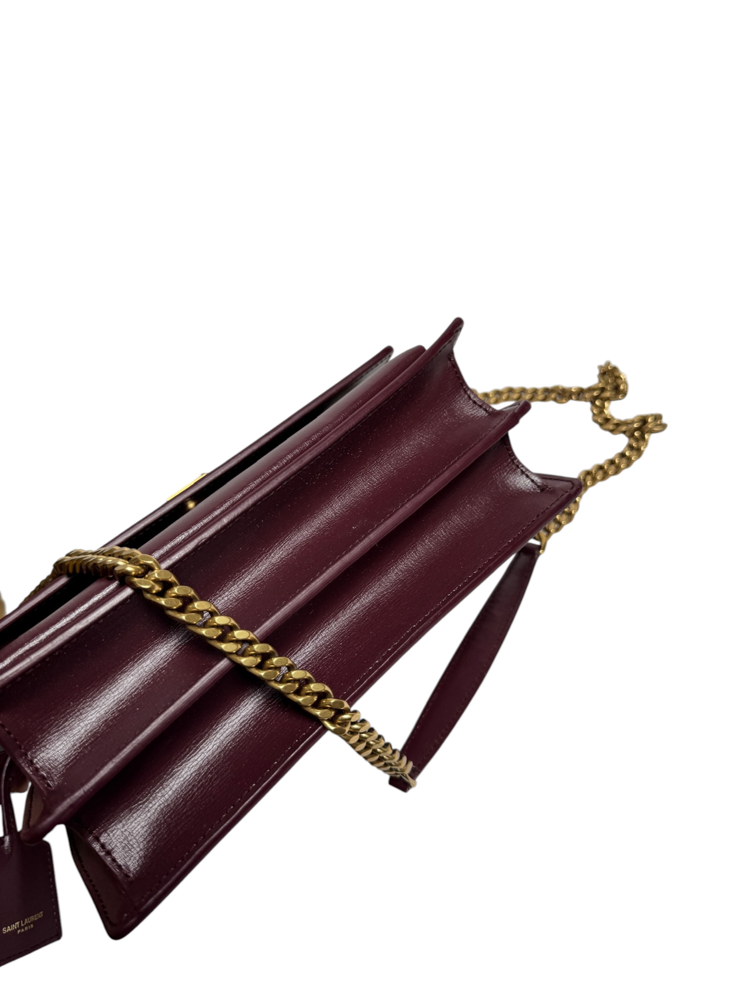Saint Laurent Burgundy Leather Sunset T8325