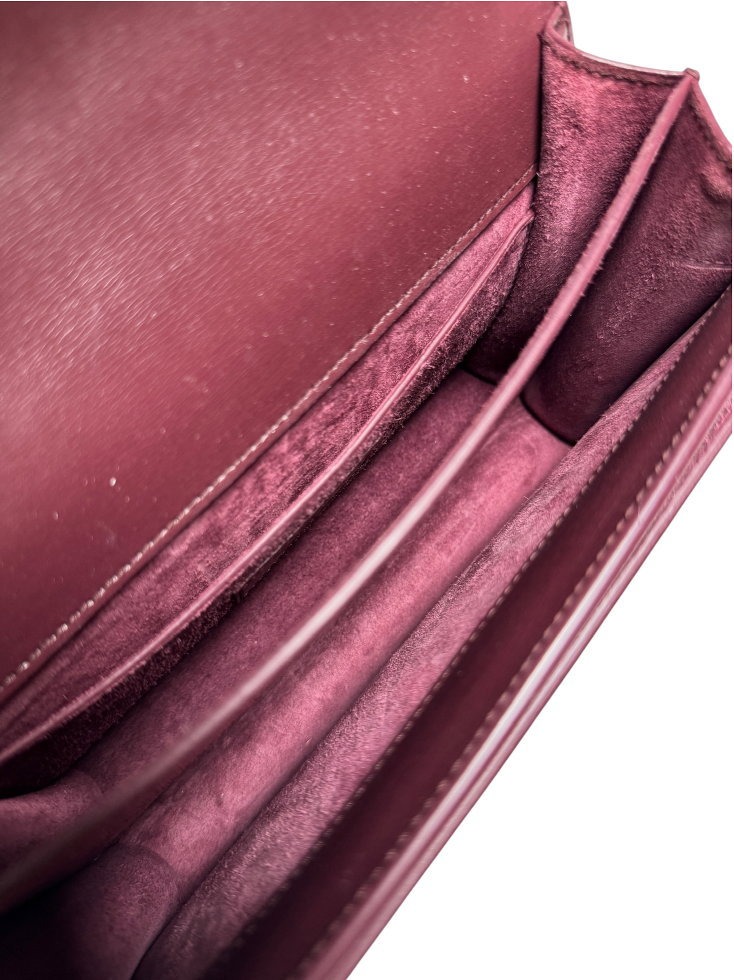 Saint Laurent Burgundy Leather Sunset T8325