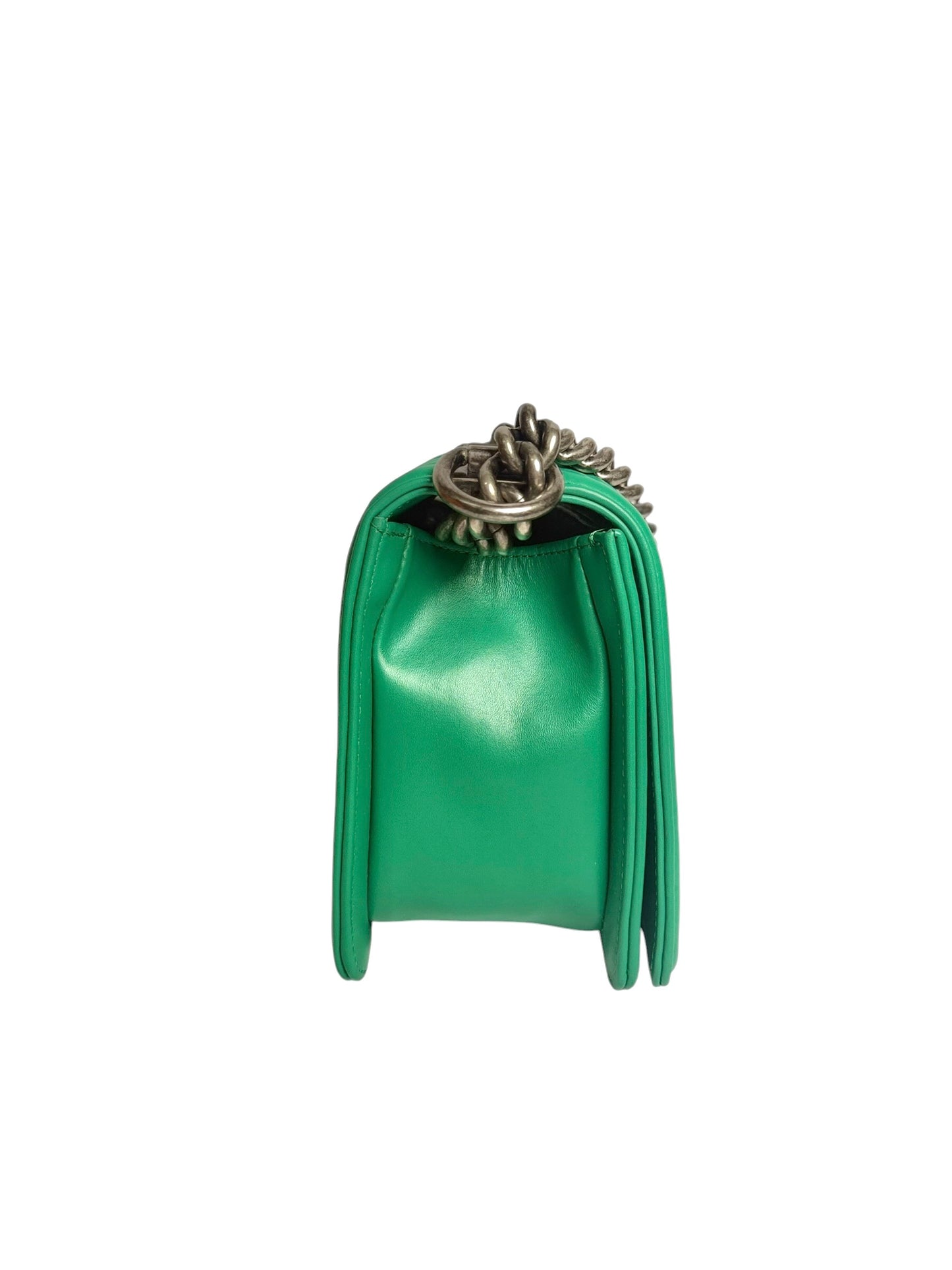 Chanel Quilted Medium Green Boy Bag