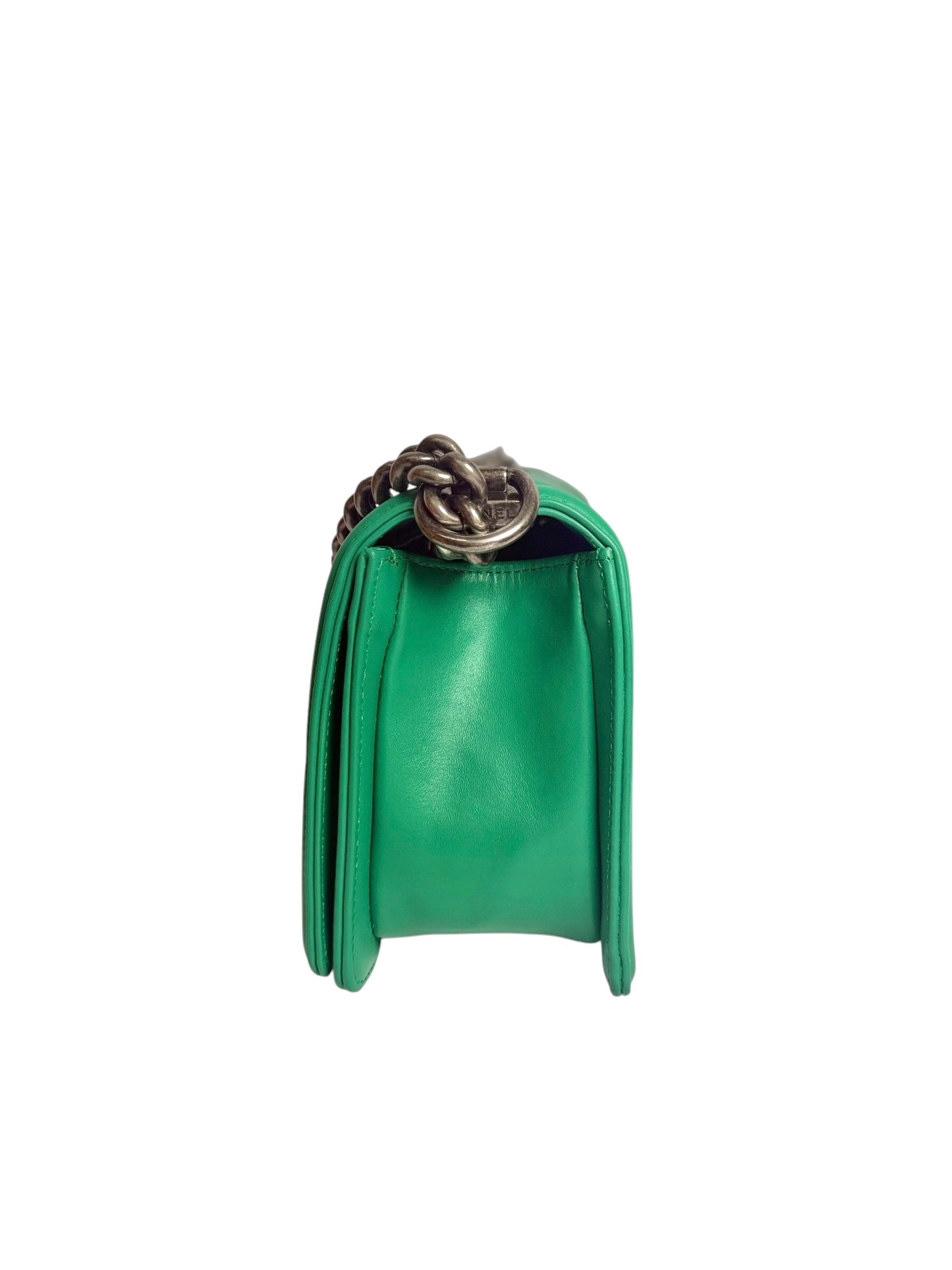 Chanel Quilted Medium Green Boy Bag