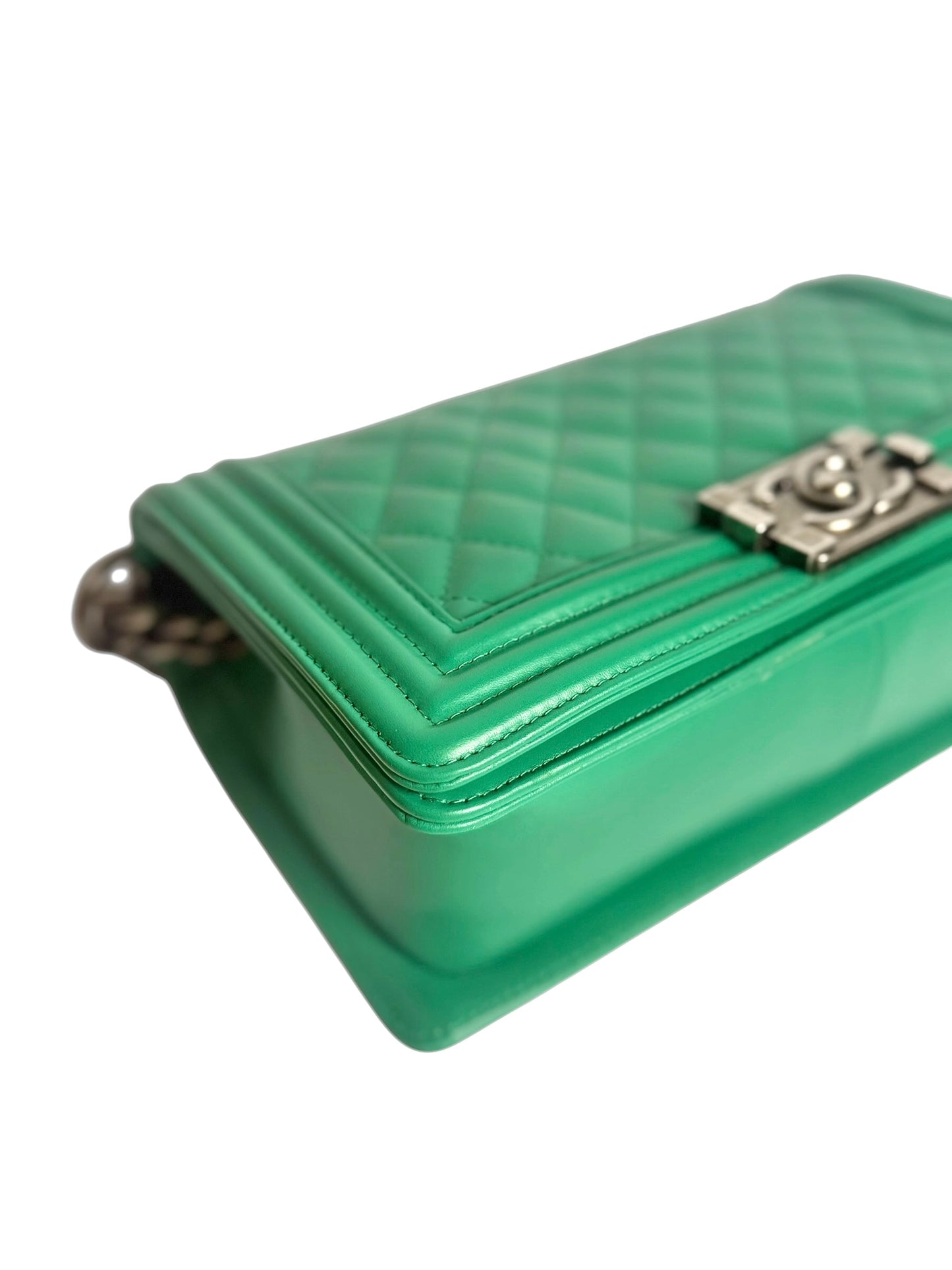 Chanel Quilted Medium Green Boy Bag