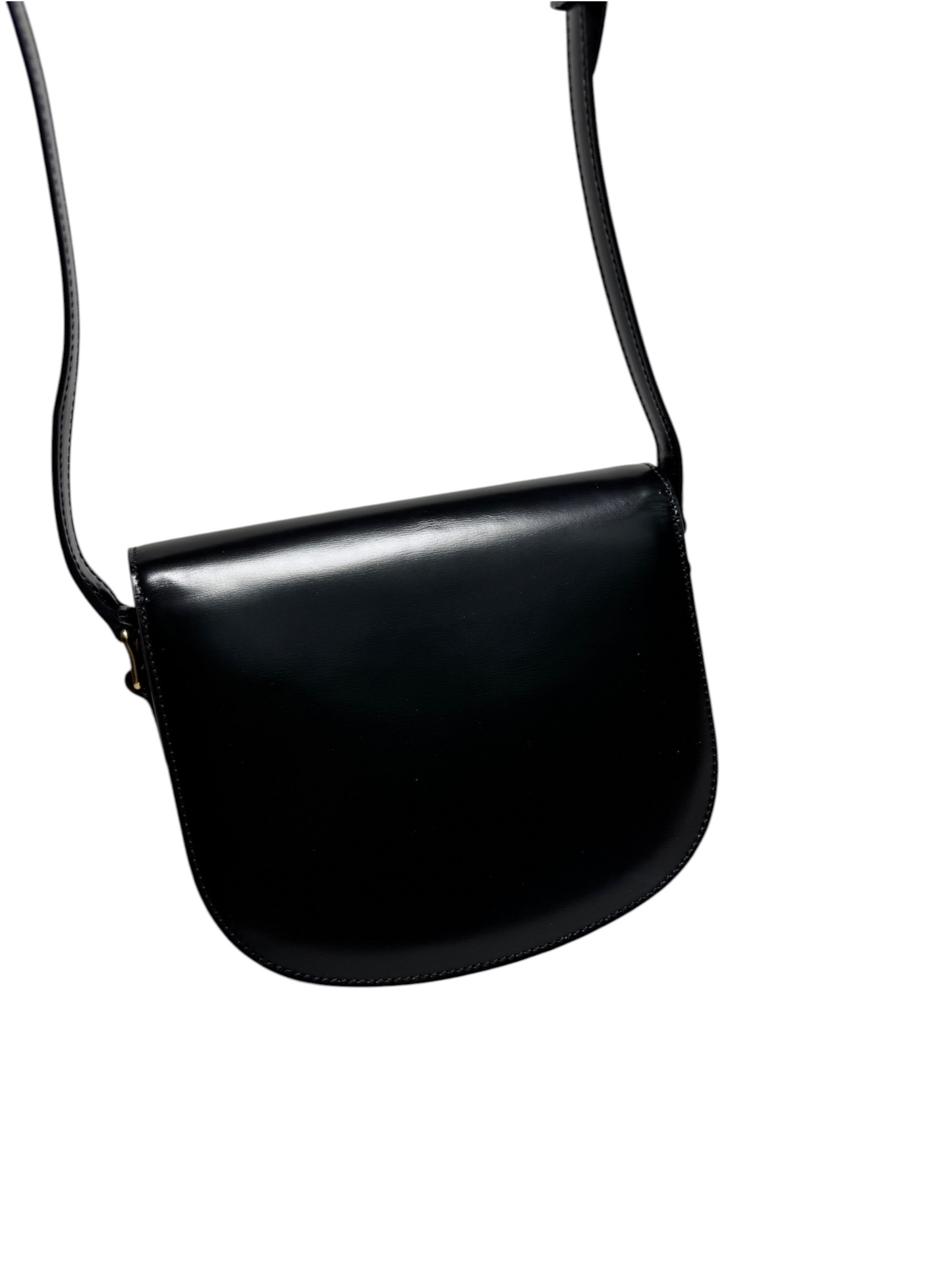 Celine Black Calfskin Triomphe Besace Clea T8326