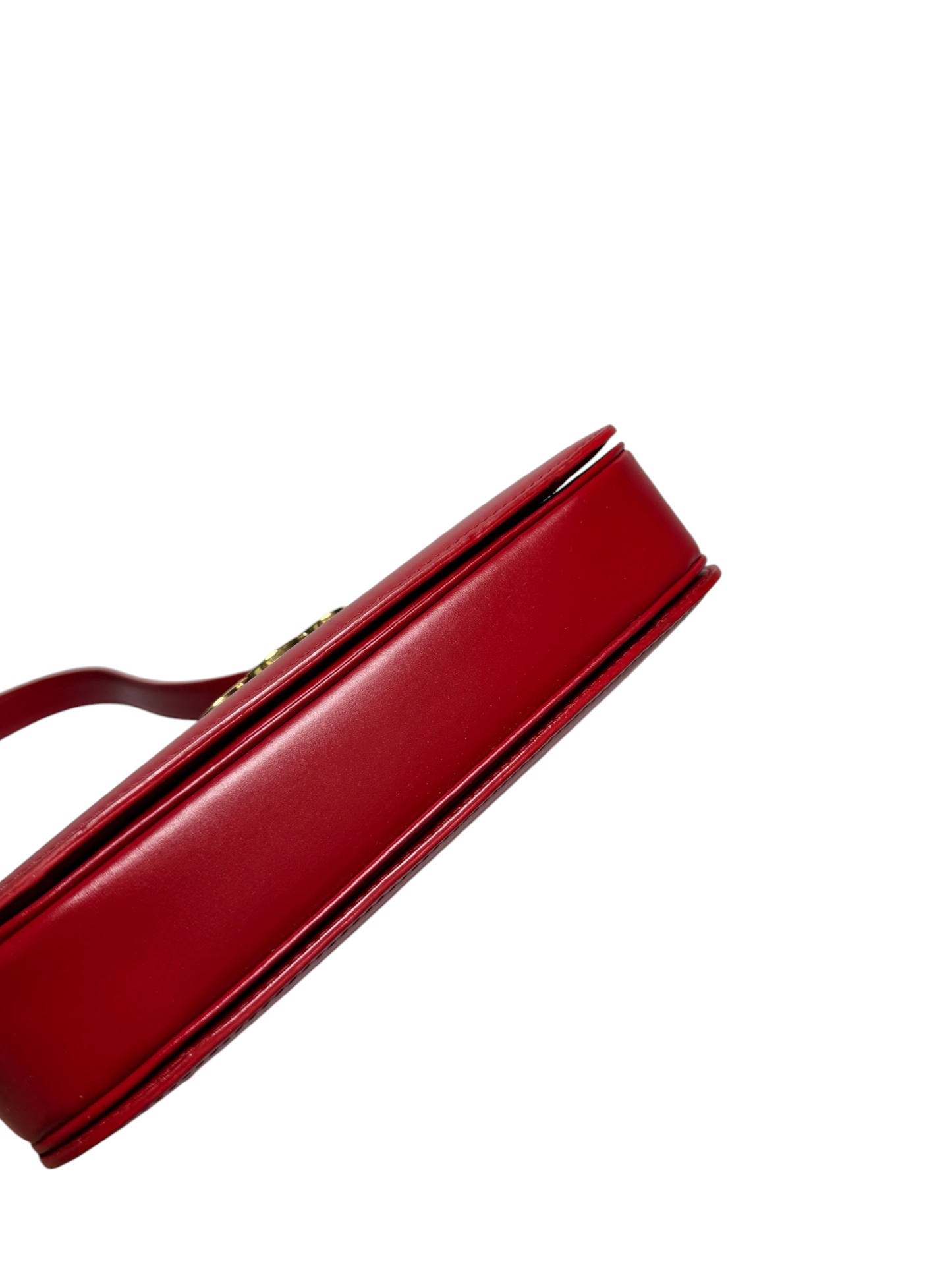 Celine Red Shiny Calfskin Medium Triomphe T8327