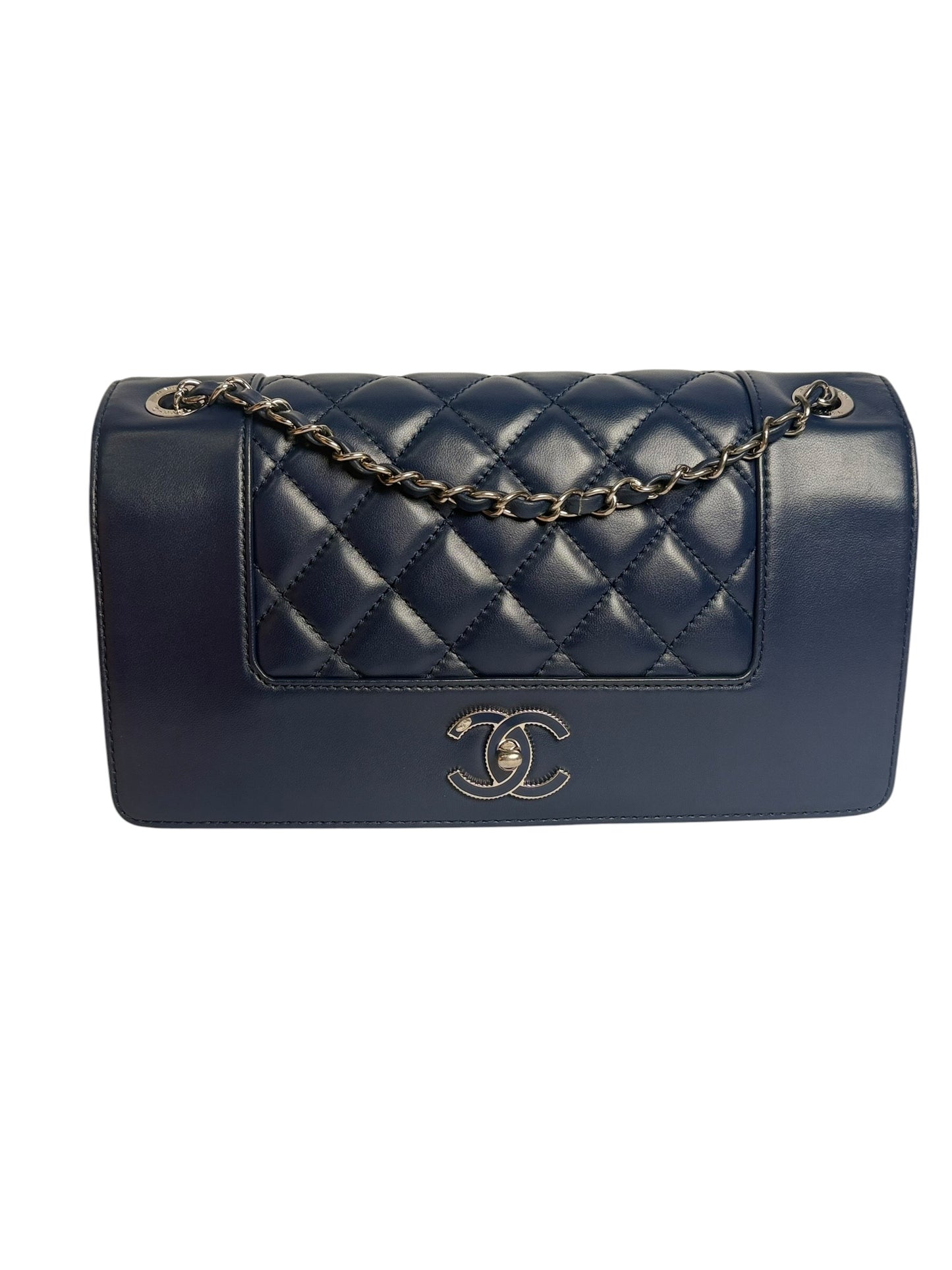 Chanel Blue Mademoiselle Flap Medium SHW