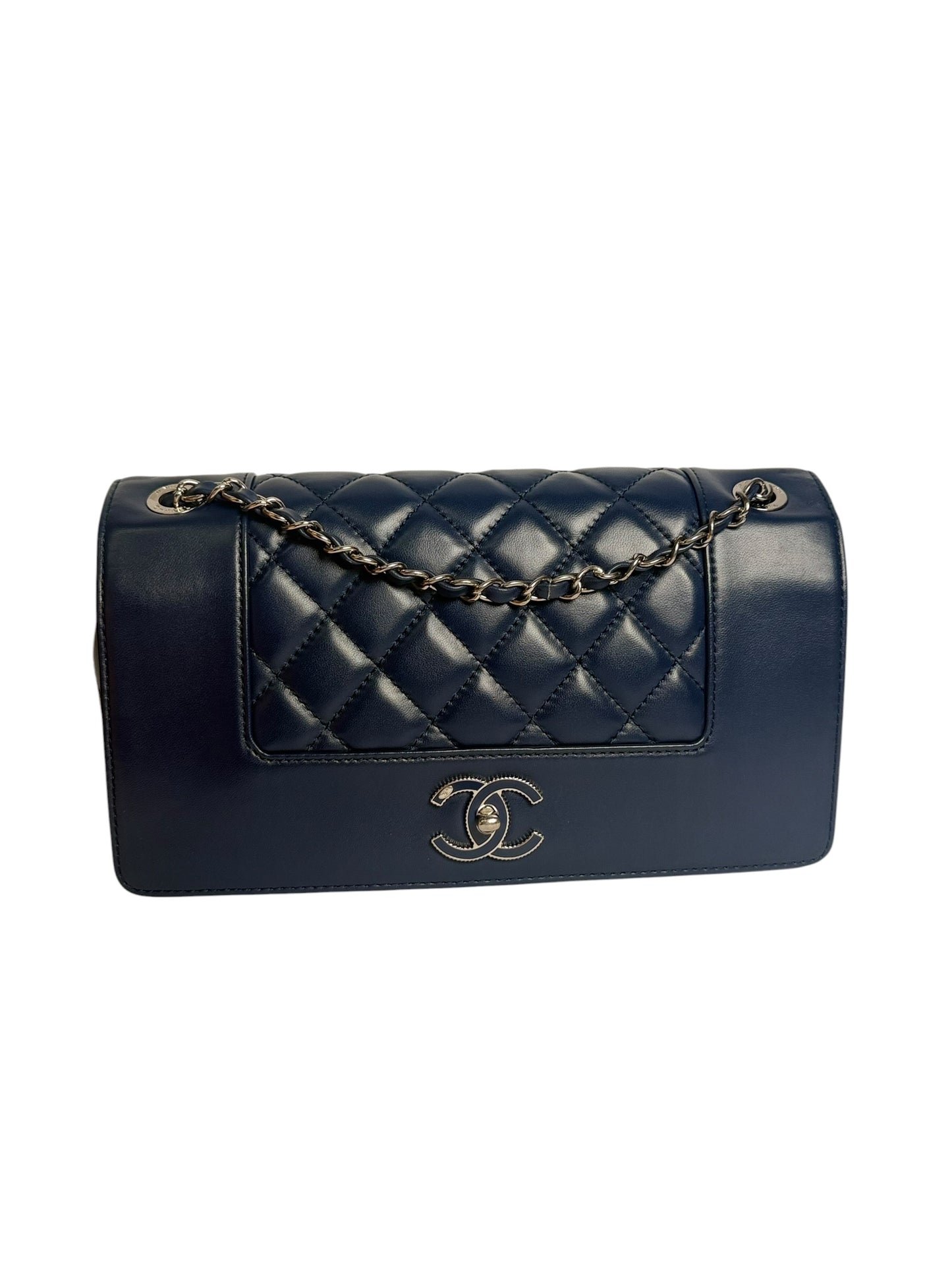 Chanel Blue Mademoiselle Flap Medium SHW