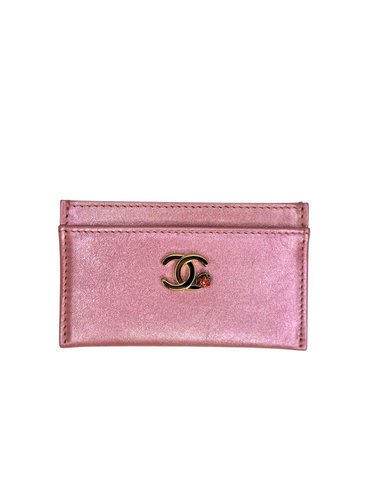 Chanel Pink Iridescent Card Holder T9367