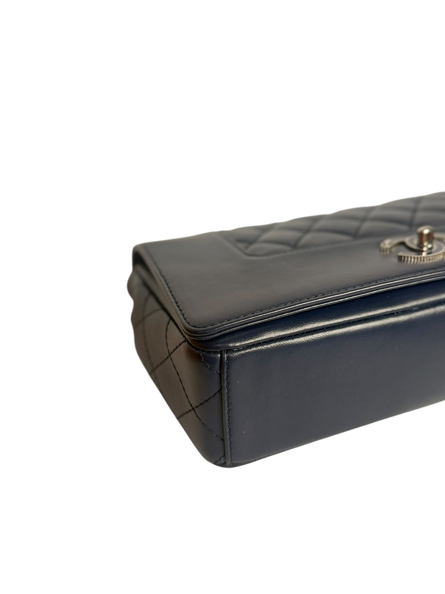 Chanel Blue Mademoiselle Flap Medium SHW