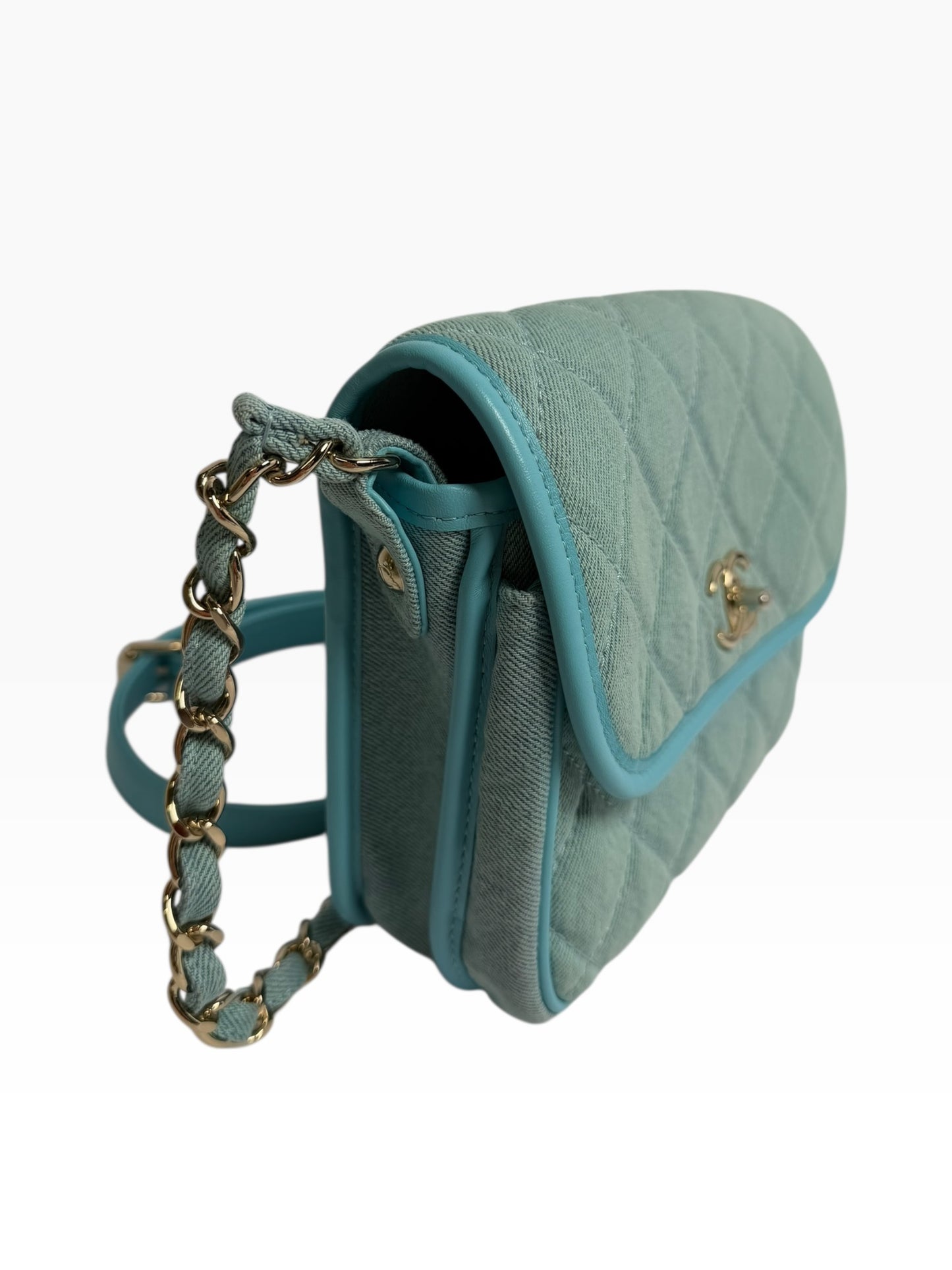 Chanel denim flap blue
