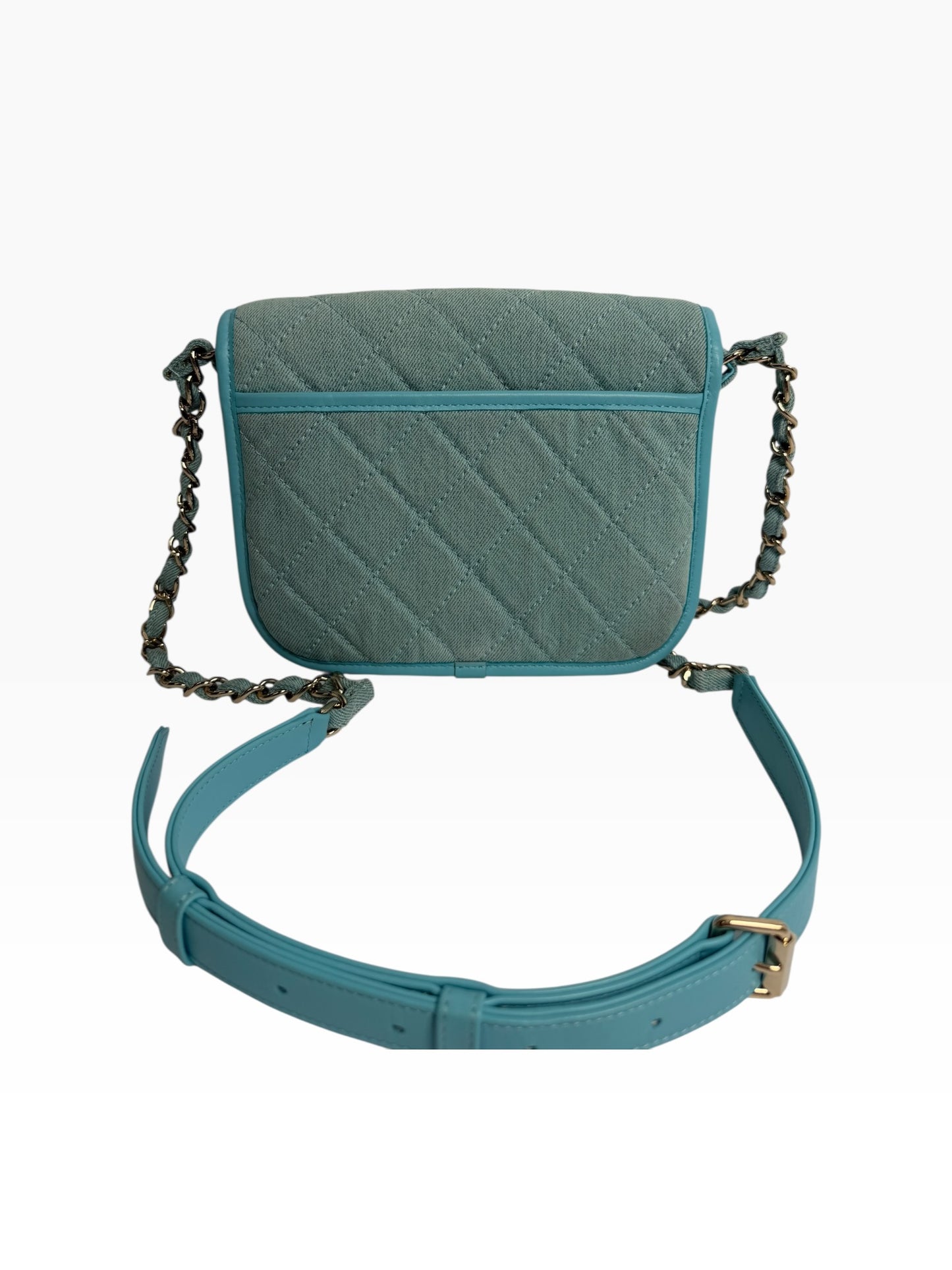 Chanel denim flap blue