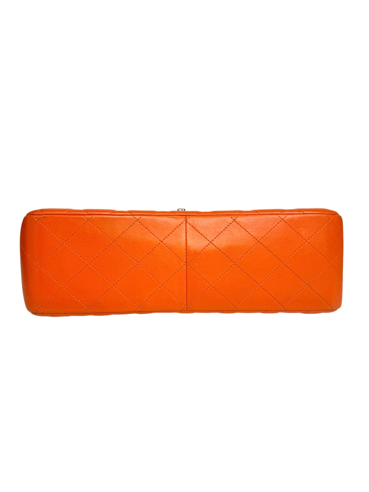 Chanel Orange Jumbo Double Flap SHW T9322