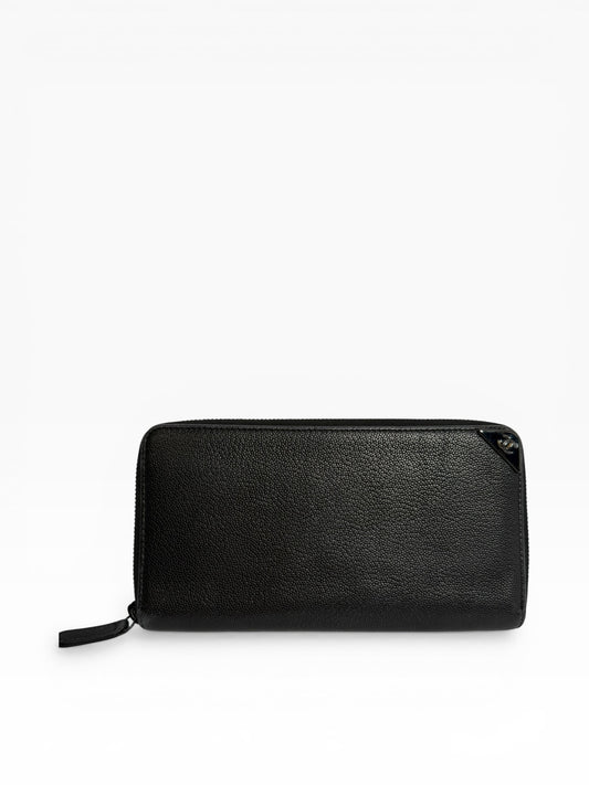 Chanel black caviar long wallet